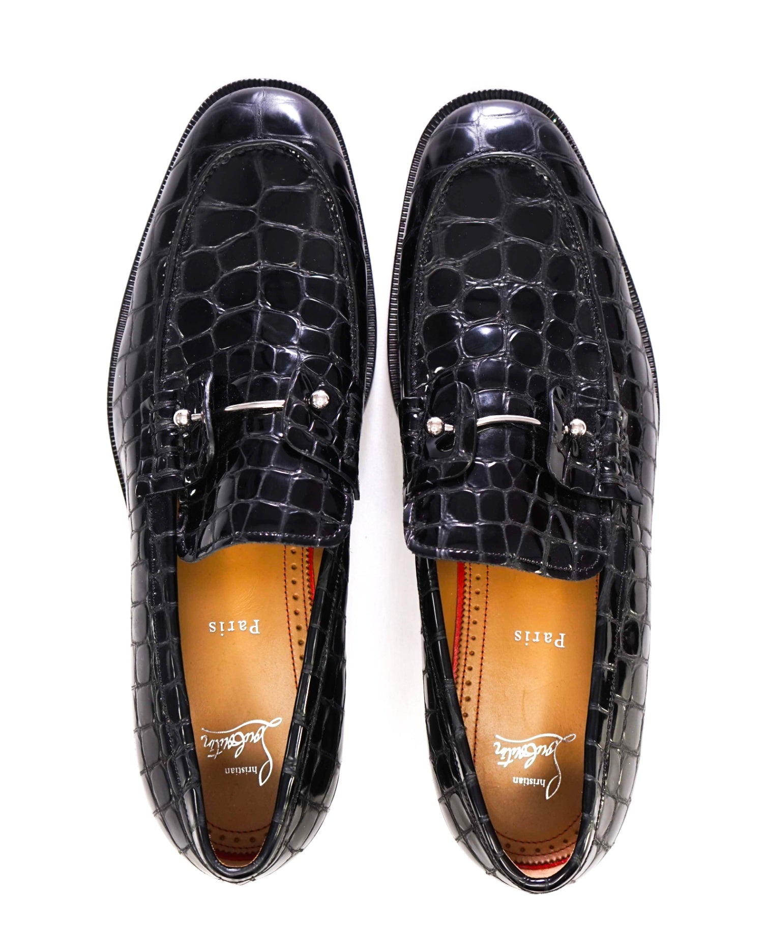 $1,250 Christian Louboutin "Chambelimoc" Crocodile Loafer US 10.5 (43.5EU)