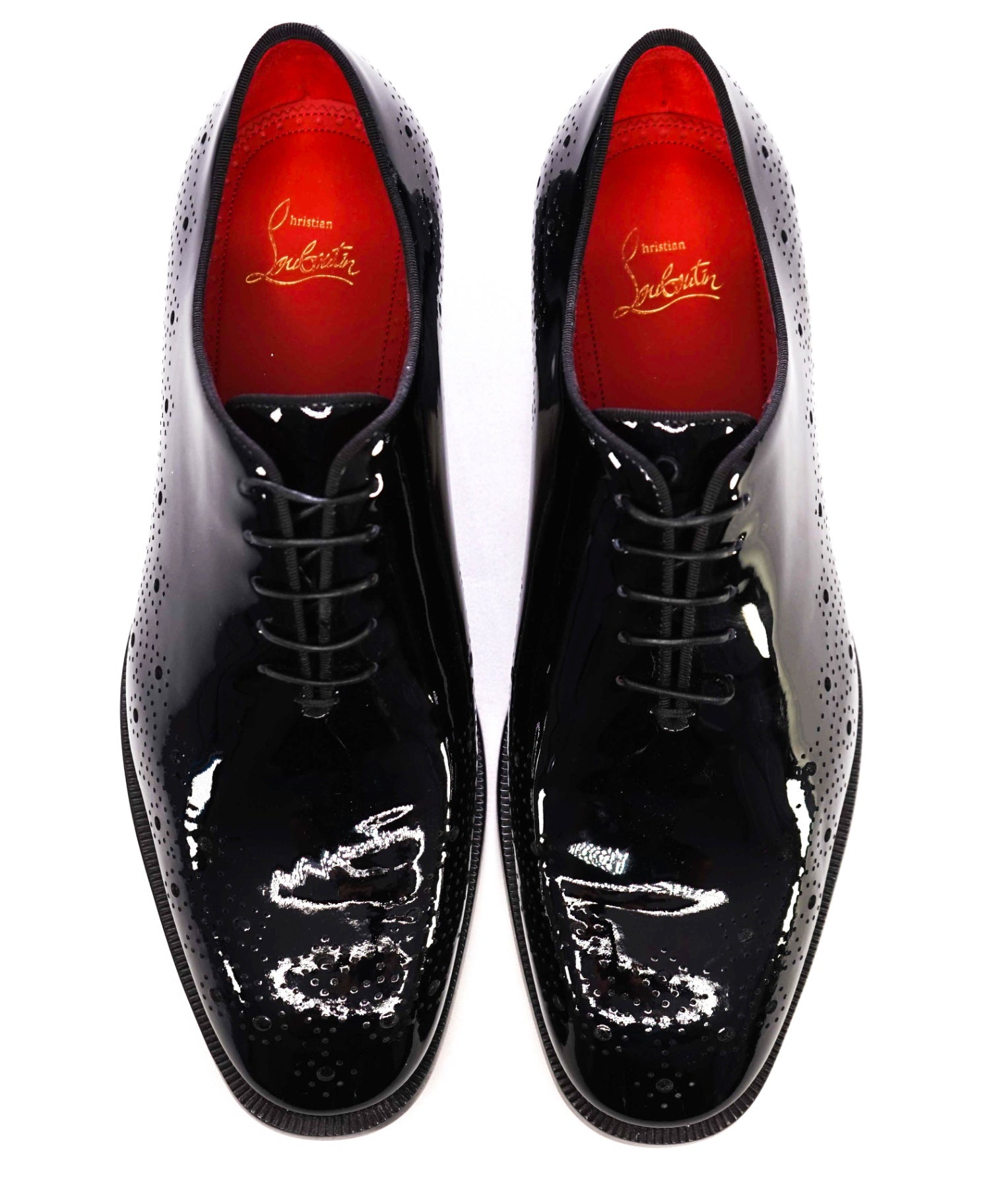 $1,200 CHRISTIAN LOUBOUTIN - *CORTEOBELLO* Patent Brogue Oxfords 8.5 US (EU41.5)