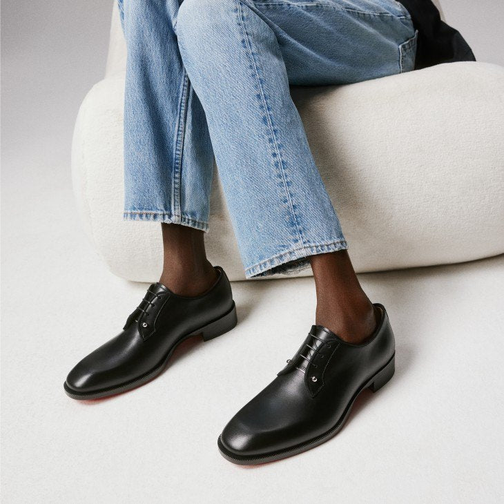 $1,250 Christian Louboutin "Chambeliss" Black Leather Oxfords 9US (42EU)