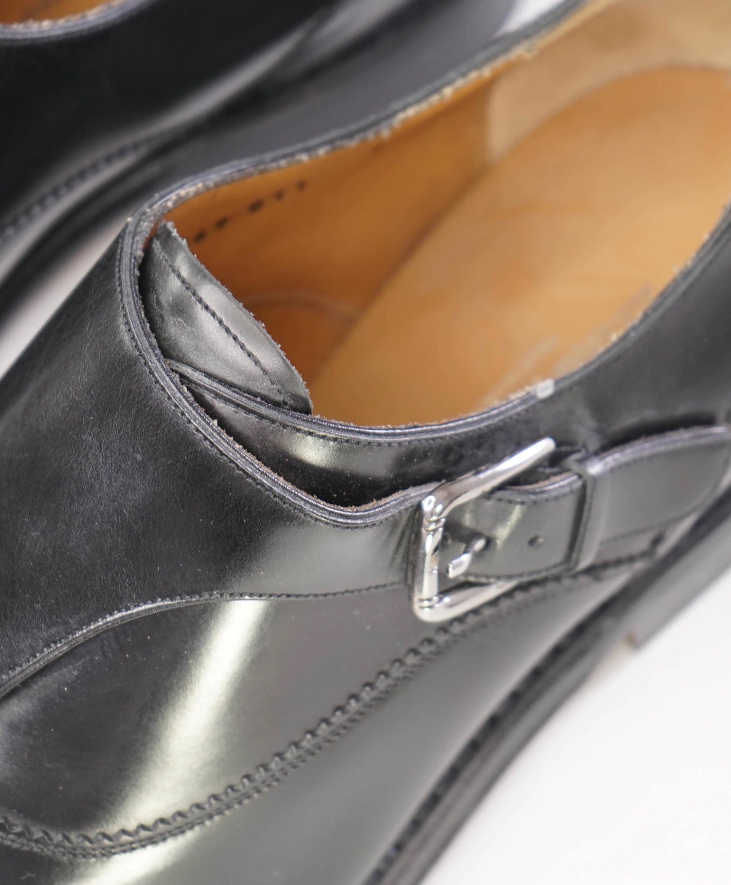 $1,295 Salvatore Ferragamo TRAMEZZA Black Leather Footwear 9 EE