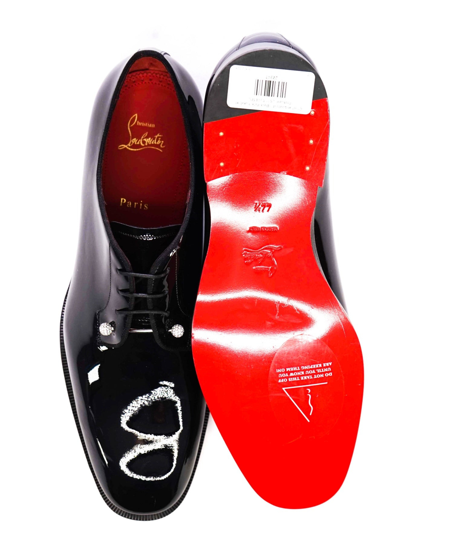 $1,295 Christian Louboutin "Chambeliss Night Strass" Patent Oxfords 11.5 US (44.5EU)