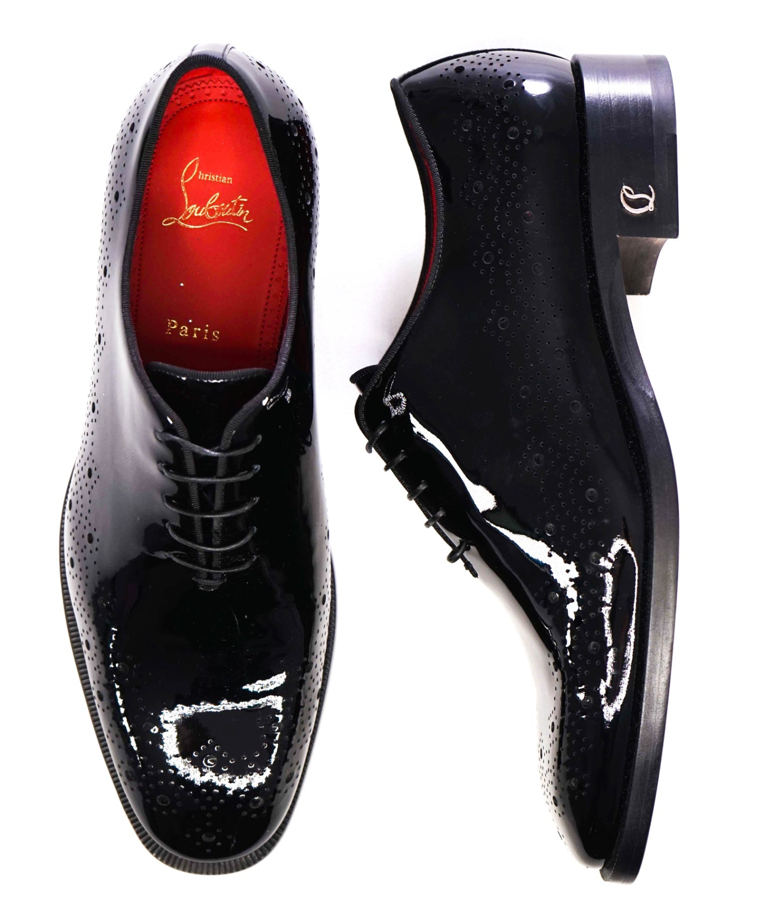 $1,200 CHRISTIAN LOUBOUTIN - *CORTEOBELLO* Patent Brogue Oxfords 8.5 US (EU41.5)