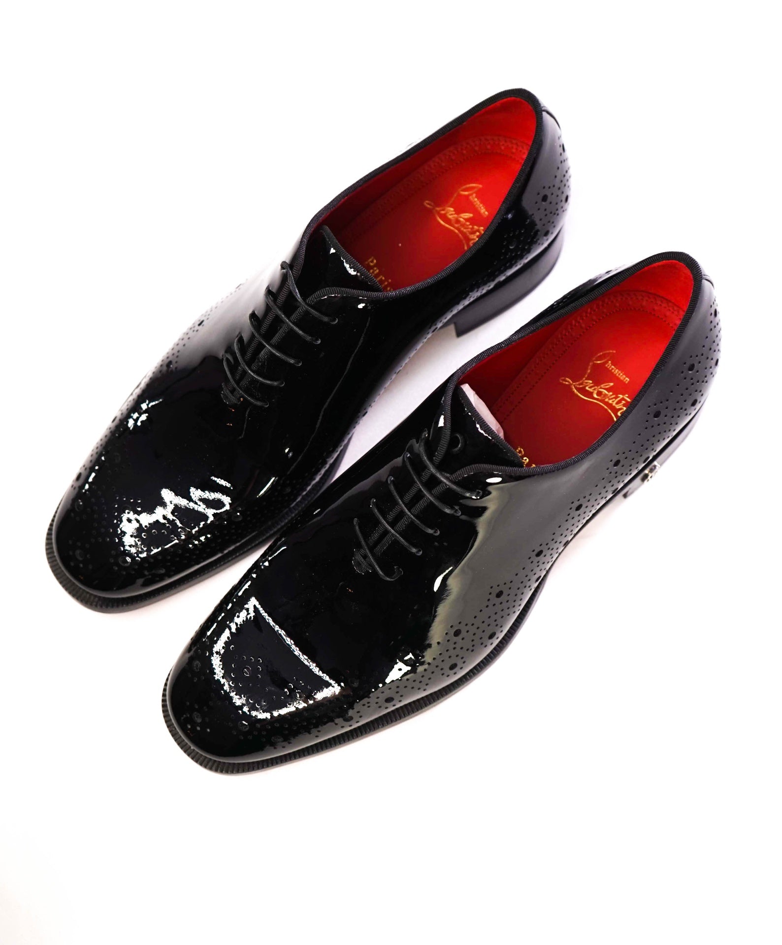$1,200 CHRISTIAN LOUBOUTIN - *CORTEOBELLO* Patent Brogue Oxfords 8.5 US (EU41.5)