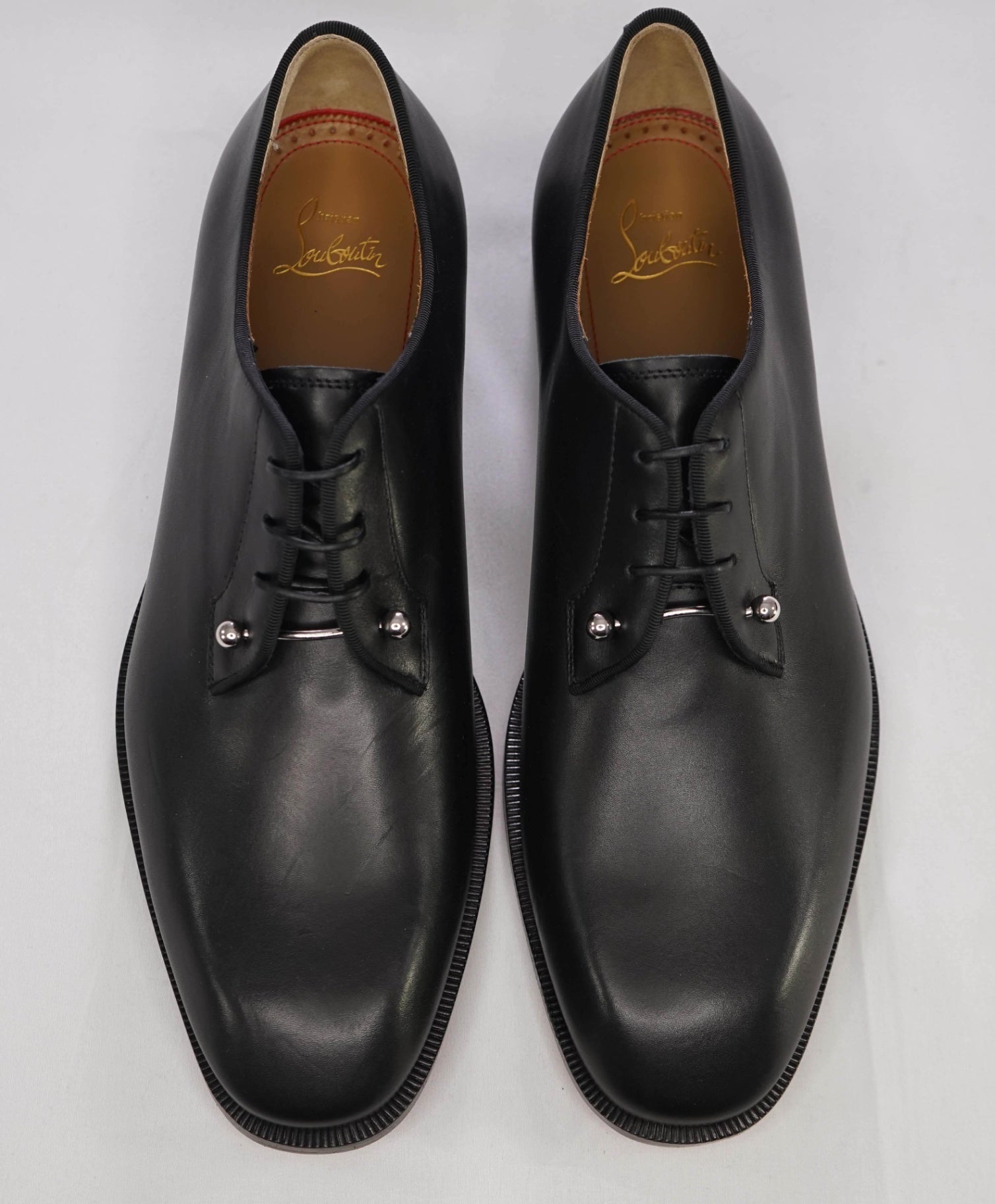 $1,250 Christian Louboutin "Chambeliss" Black Leather Oxfords 9US (42EU)