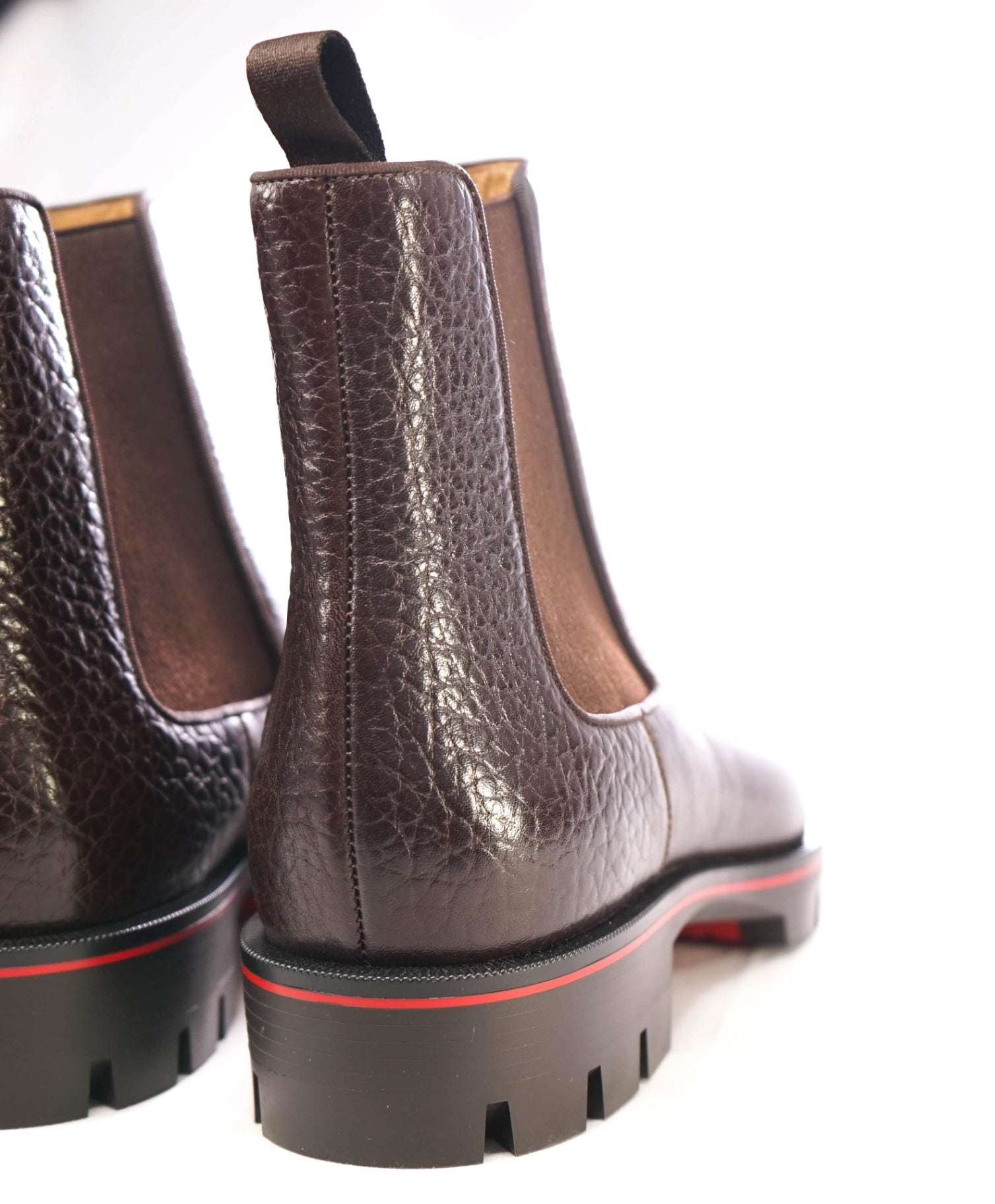 $1,300 CHRISTIAN LOUBOUTIN - *ALPINOSOL* Brown Lug Sole Boots - US 10 (43EU)