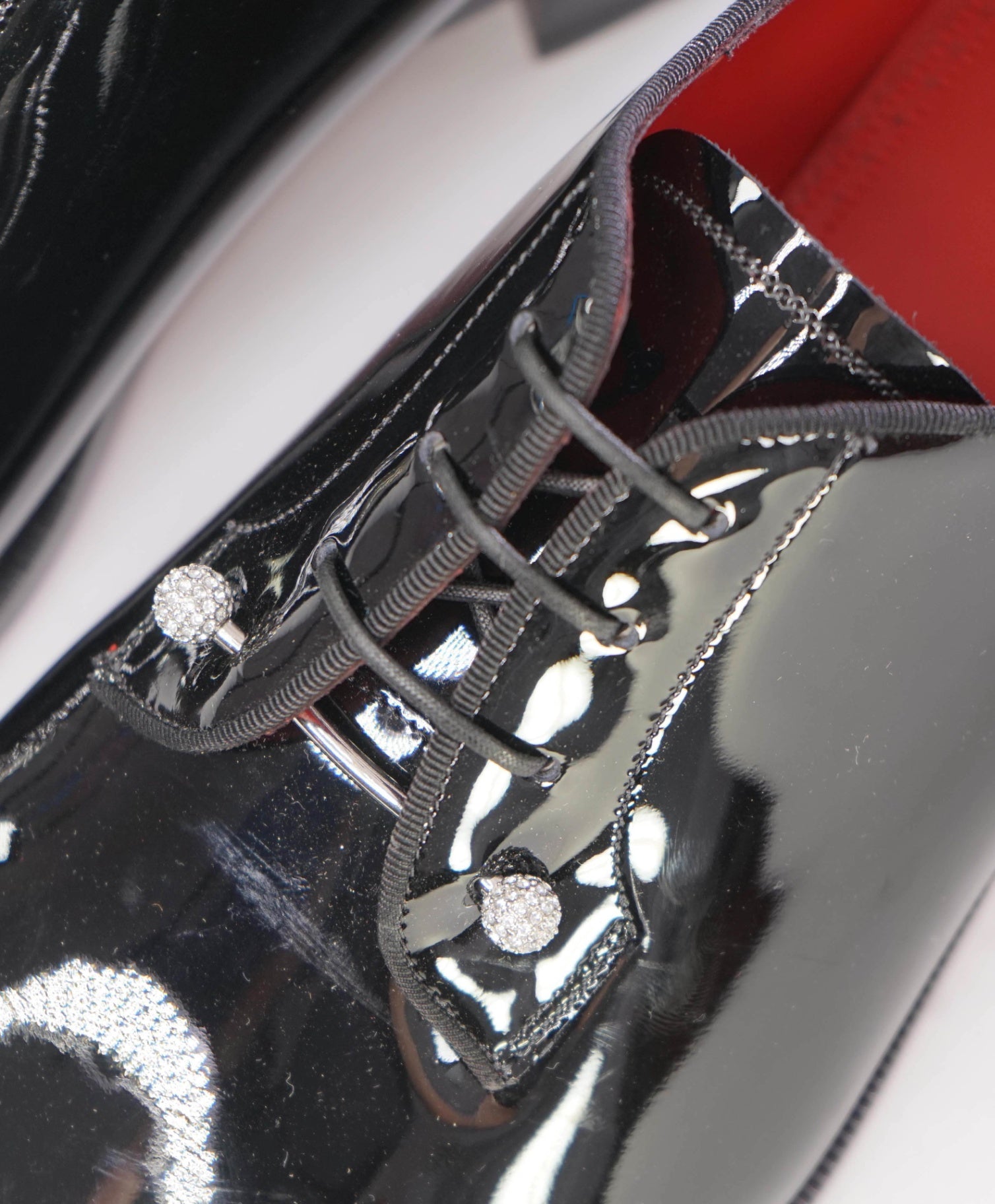 $1,295 Christian Louboutin "Chambeliss Night Strass" Patent Oxfords 11.5 US (44.5EU)