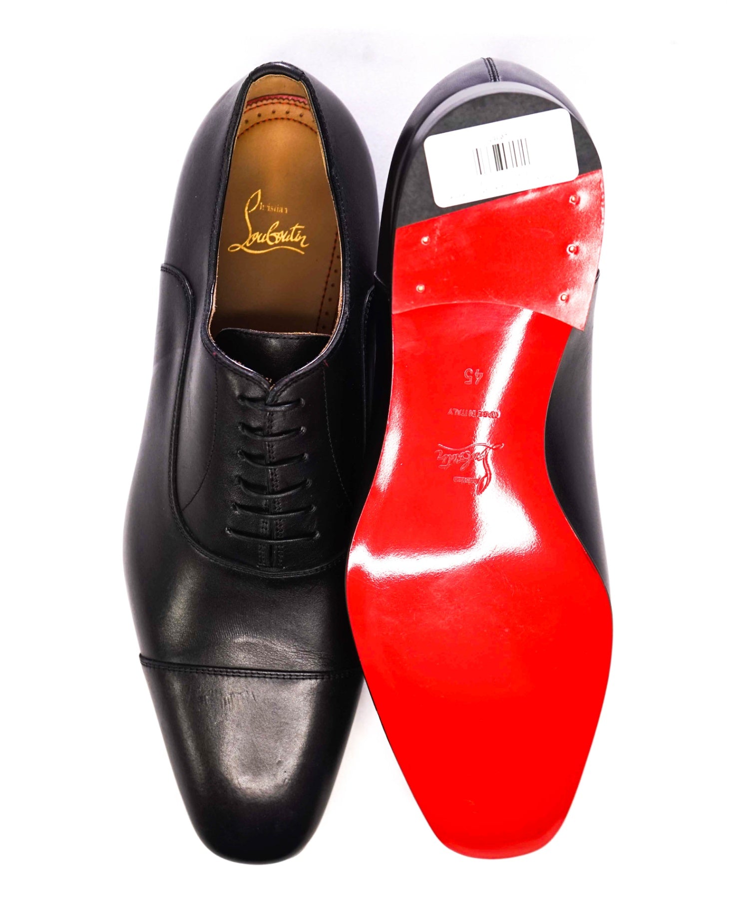 $1,050 CHRISTIAN LOUBOUTIN - *GREGGO* Black Oxfords - 12 US (45EU)