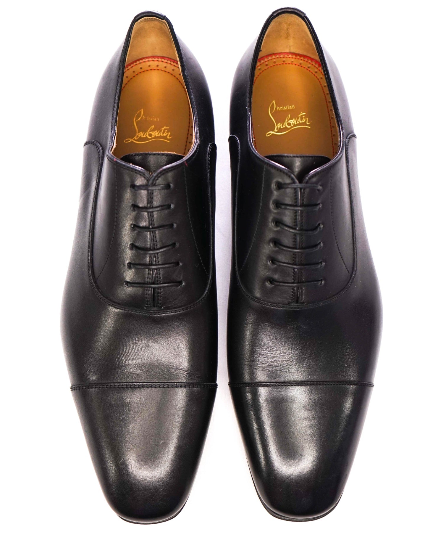 $1,050 CHRISTIAN LOUBOUTIN - *GREGGO* Black Oxfords - 12 US (45EU)