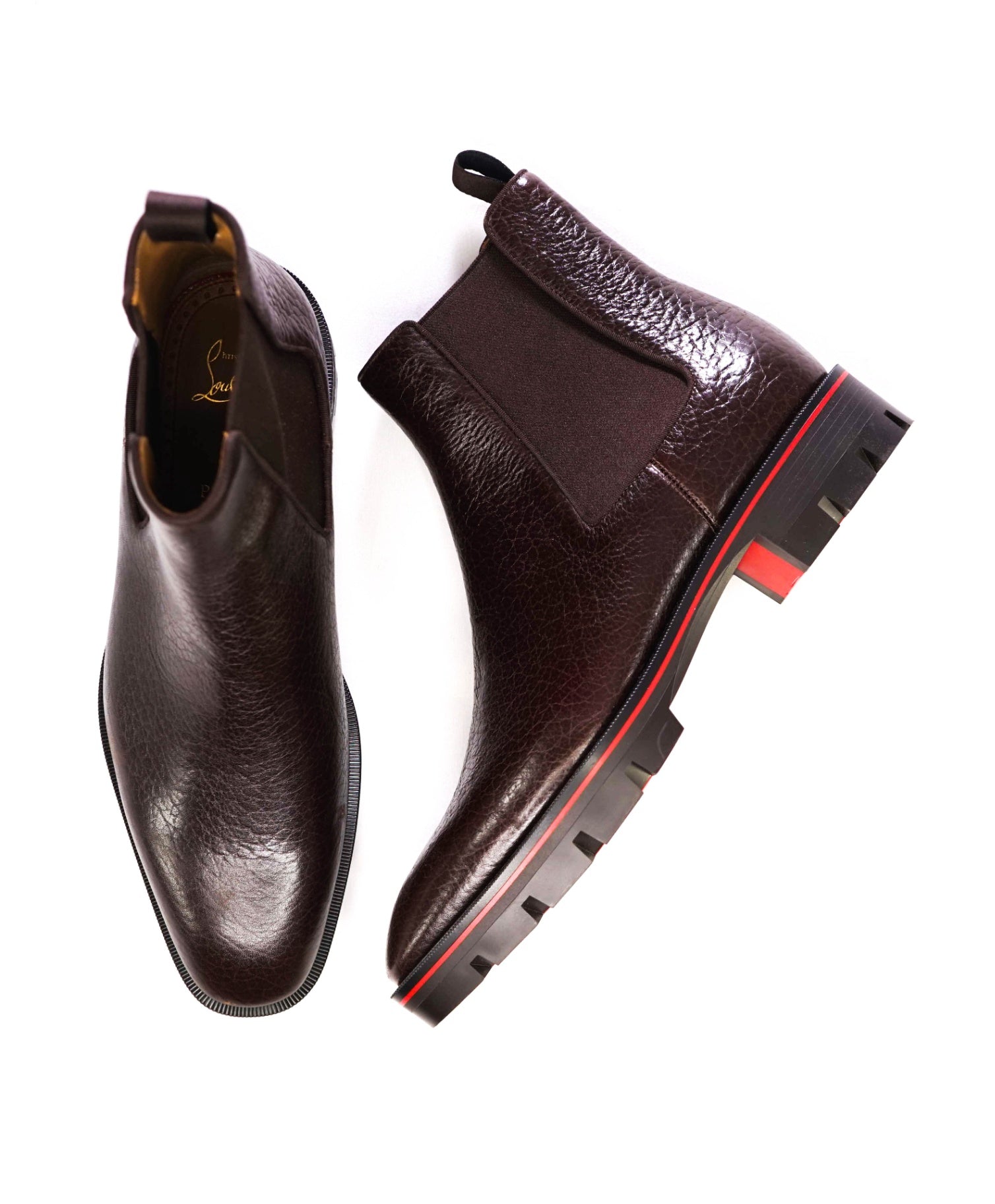 $1,300 CHRISTIAN LOUBOUTIN - *ALPINOSOL* Brown Lug Sole Boots - US 10 (43EU)