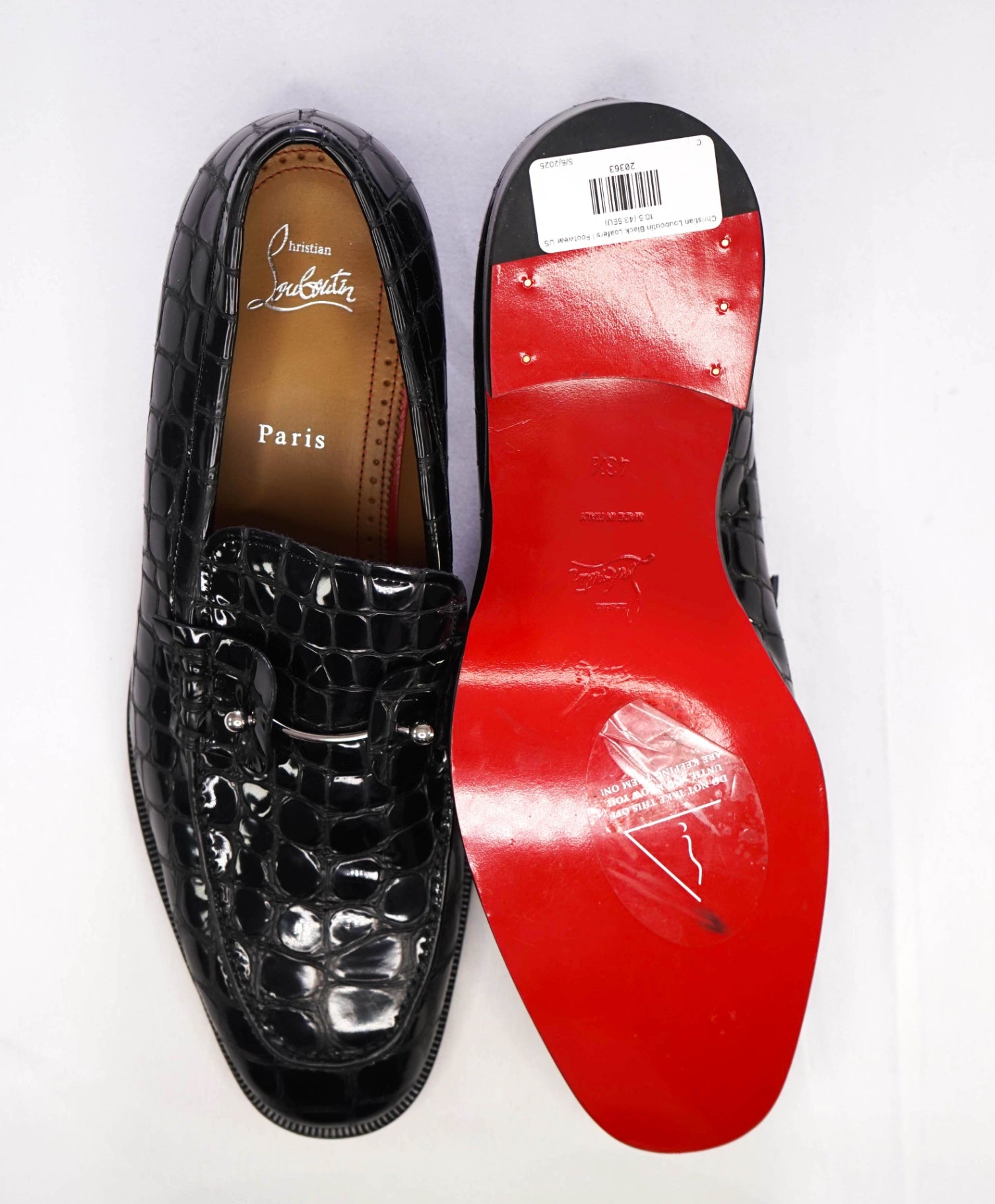 $1,250 Christian Louboutin "Chambelimoc" Crocodile Loafer US 10.5 (43.5EU)