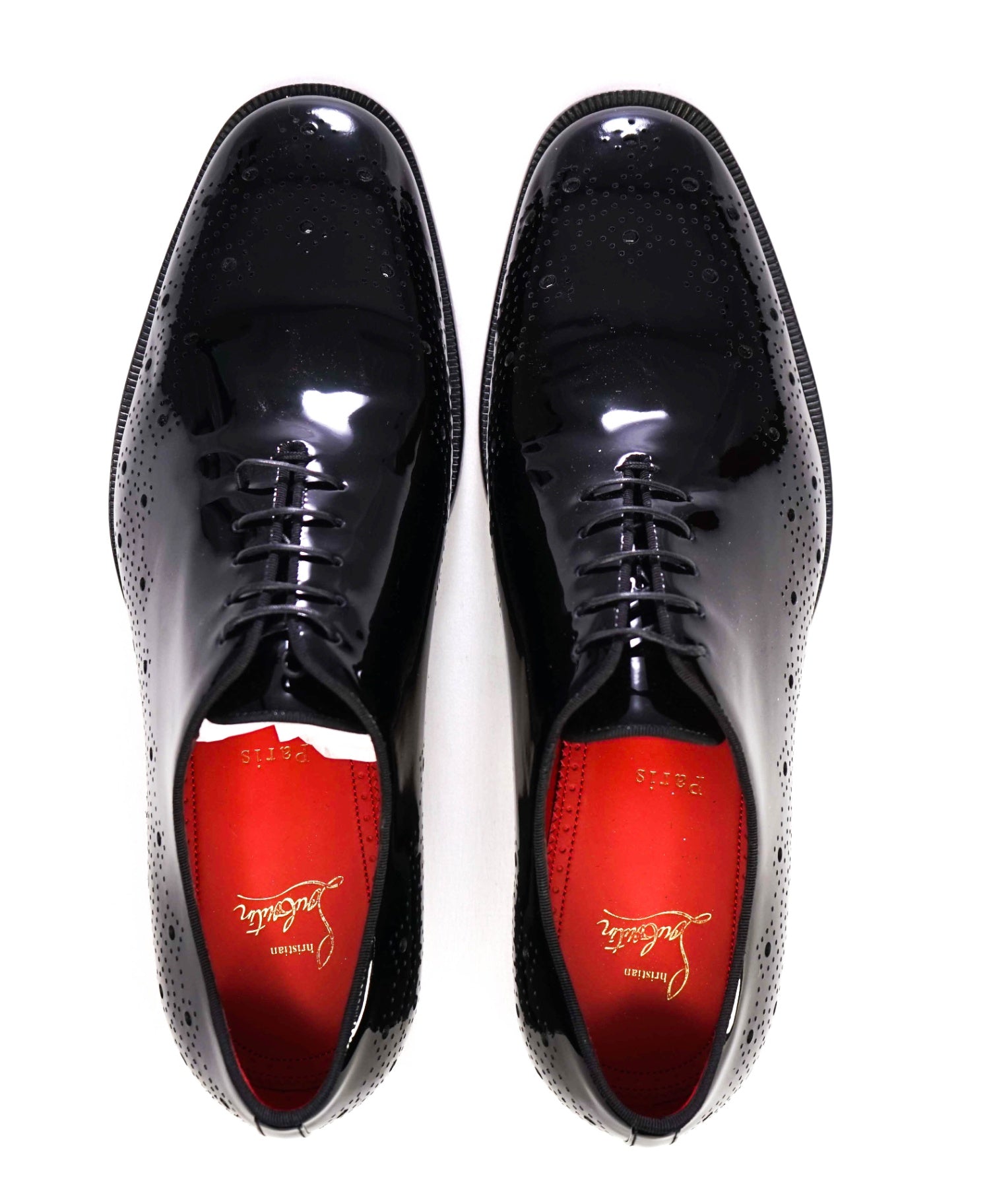 $1,200 CHRISTIAN LOUBOUTIN - *CORTEOBELLO* Patent Brogue Oxfords 8.5 US (EU41.5)