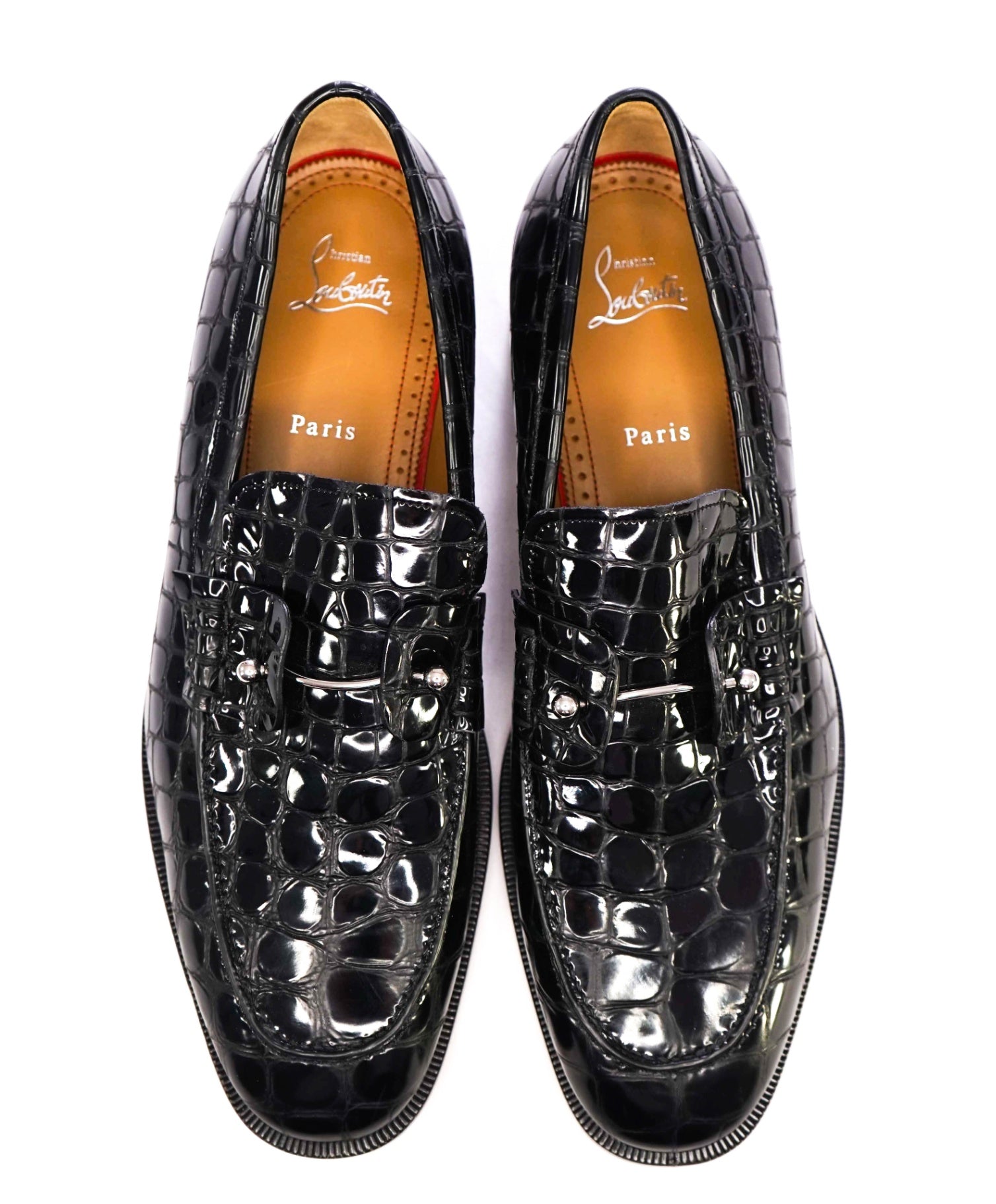 $1,250 Christian Louboutin "Chambelimoc" Crocodile Loafer US 10.5 (43.5EU)