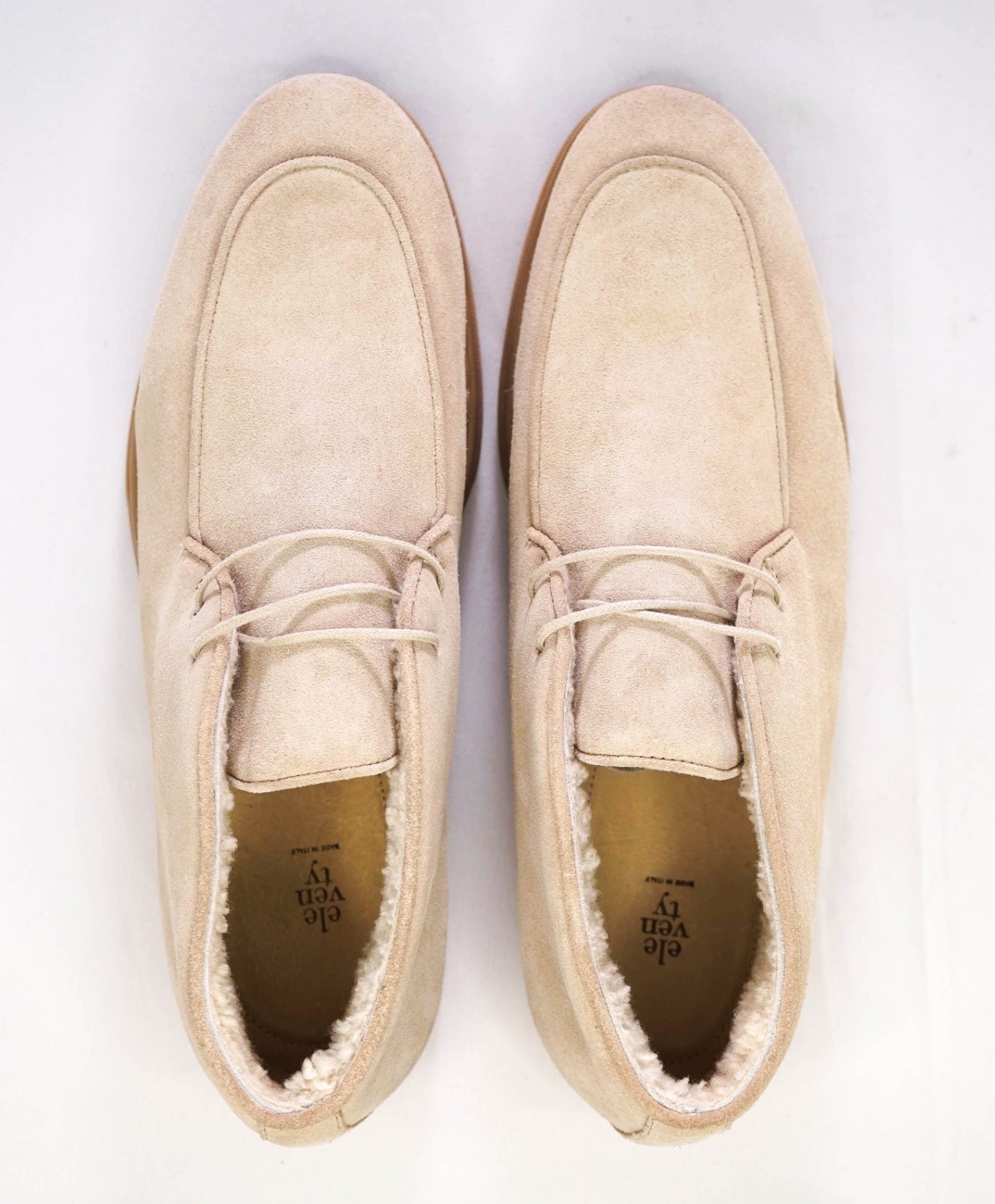 $795 Eleventy Stone Suede Shearling Lined Chukka US 10.5 (43.5EU)