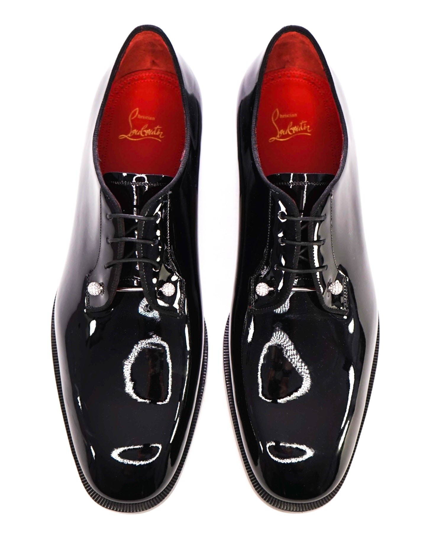 $1,295 Christian Louboutin "Chambeliss Night Strass" Patent Oxfords 11.5 US (44.5EU)