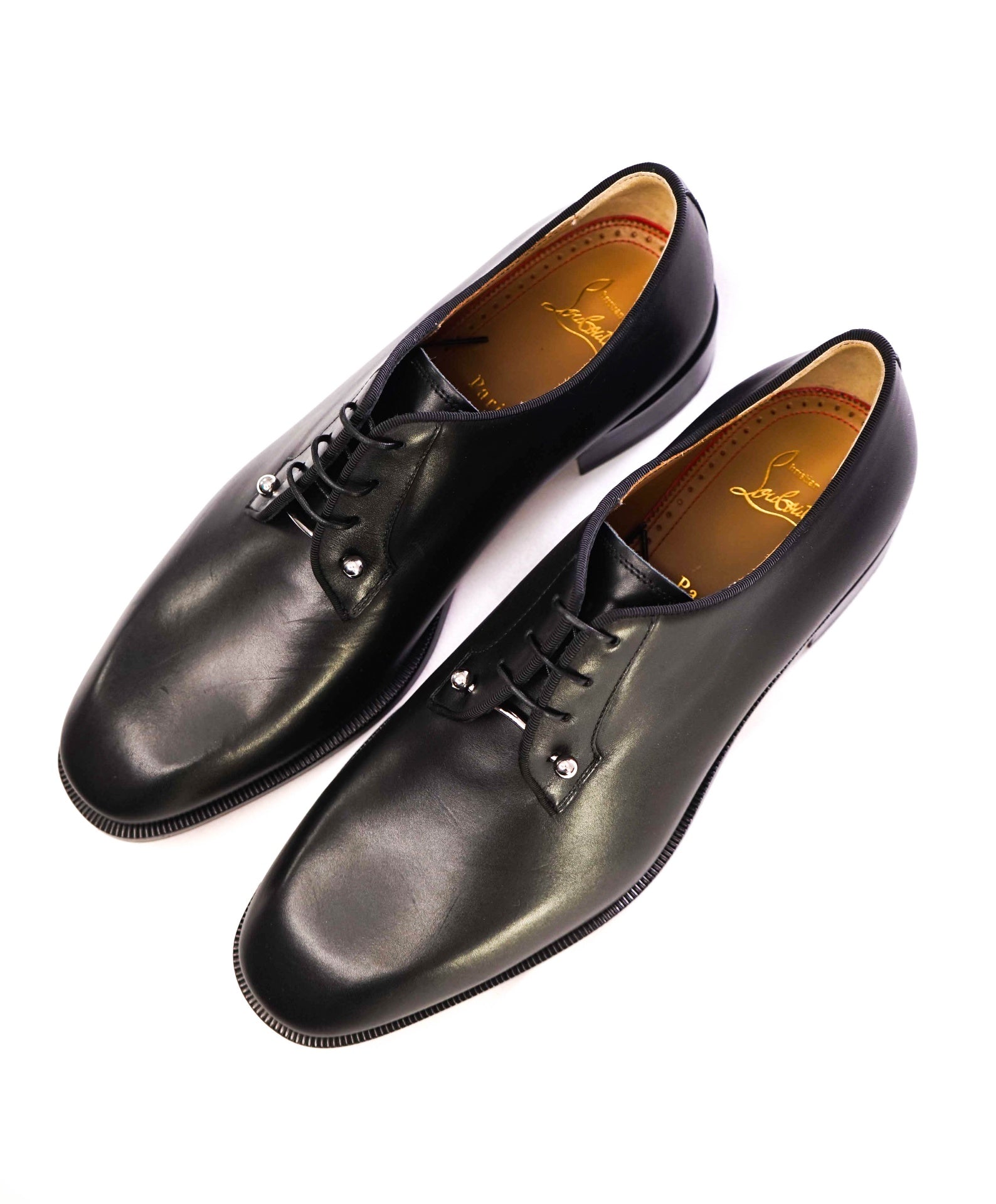 $1,250 Christian Louboutin "Chambeliss" Black Leather Oxfords 9US (42EU)