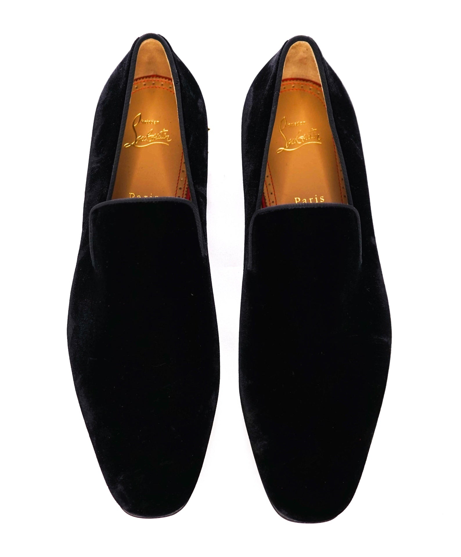 $1,200 Christain Louboutin "MARQUEES Spiked" Black Loafer US 9.5 (42.5 EU)