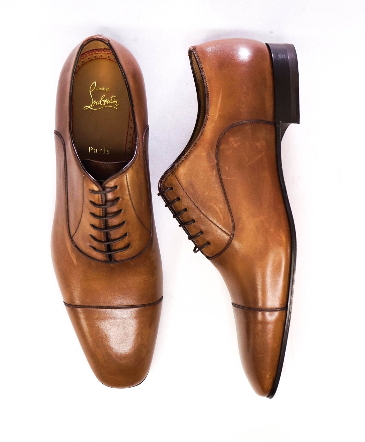 $1,050 CHRISTIAN LOUBOUTIN - *GREGGO* Brown Oxfords - 12 US (45)