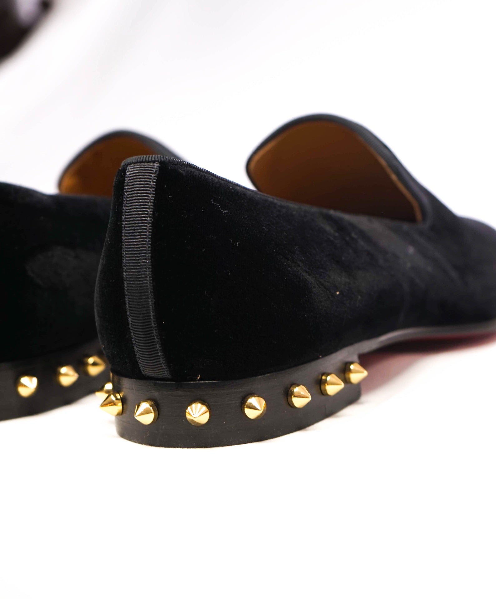 $1,200 Christain Louboutin "MARQUEES Spiked" Black Loafer US 9.5 (42.5 EU)