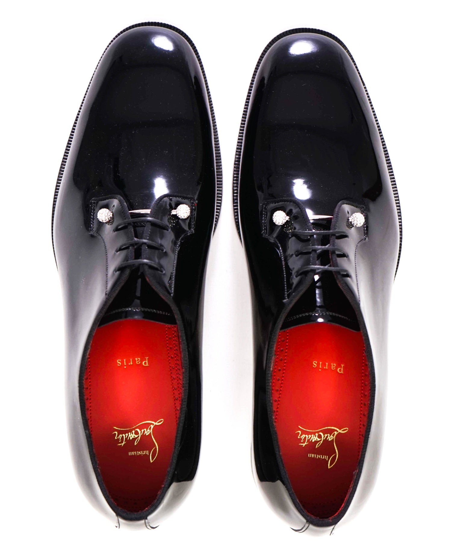 $1,295 Christian Louboutin "Chambeliss Night Strass" Patent Oxfords 11.5 US (44.5EU)