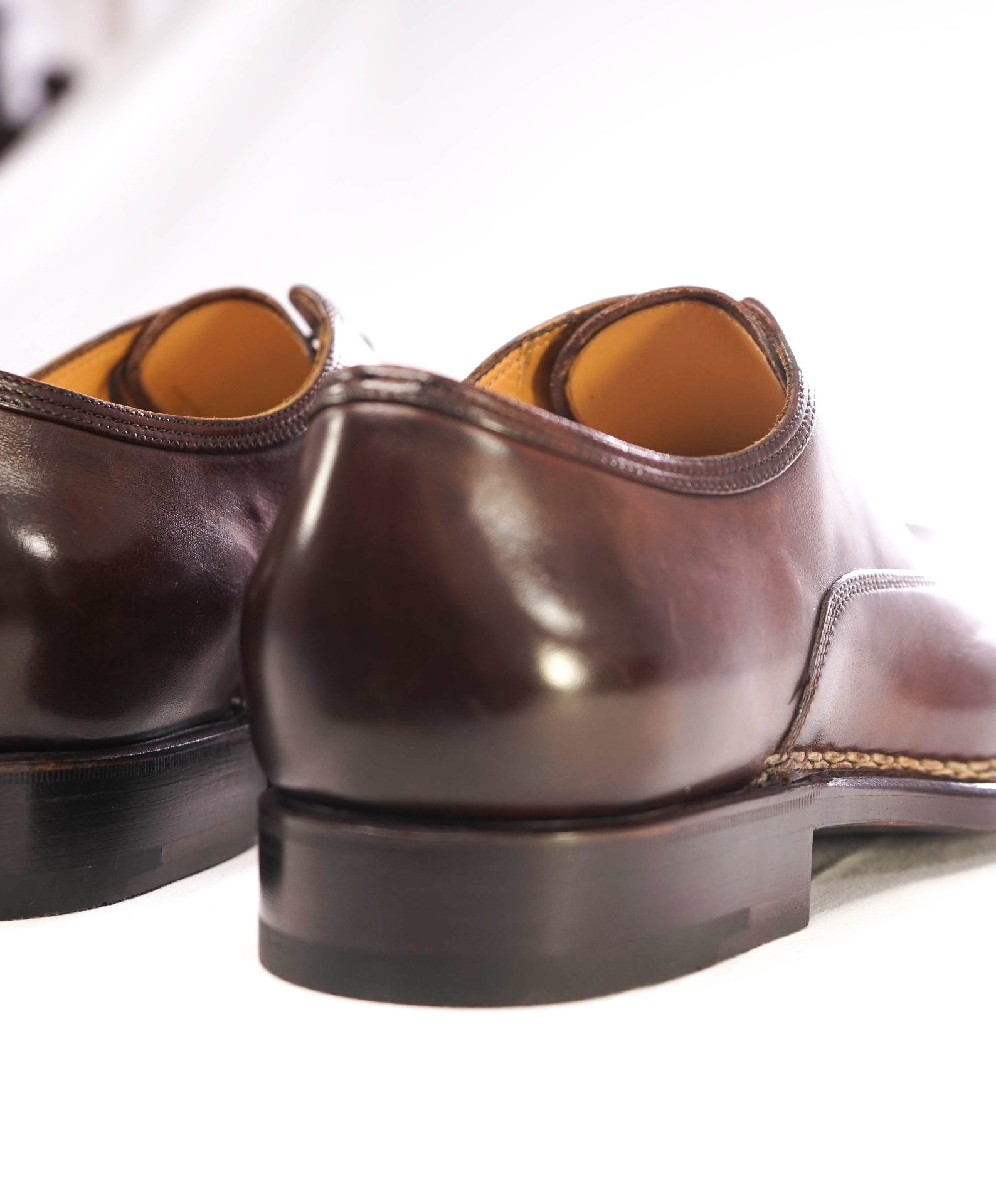 $1,495 Salvatore Ferragamo "TRAMEZZA" Special Edition Brown Oxfords 7 D
