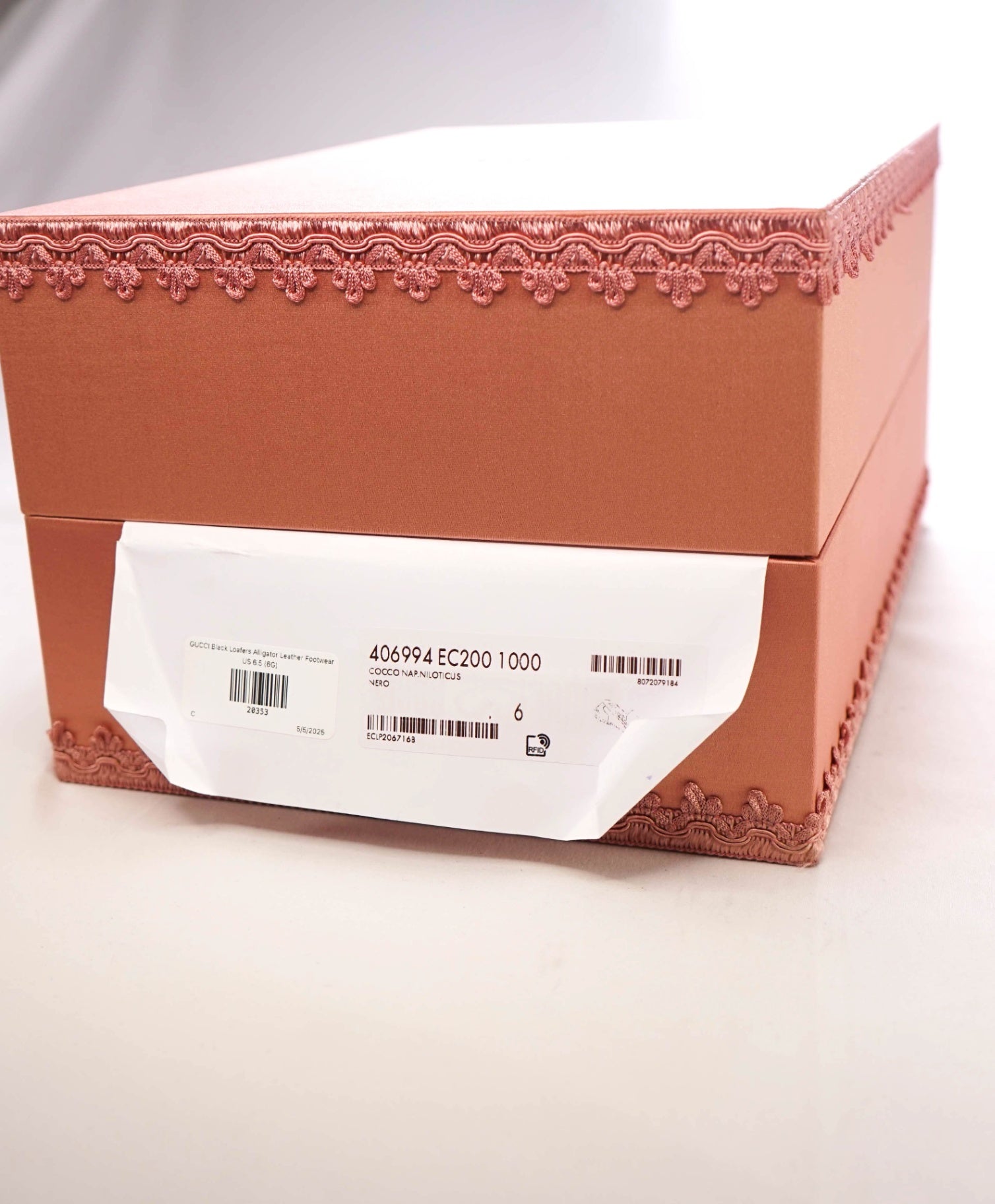 $4,300 GUCCI "JORDAAN" Crocodile Skin Black Loafers US 6.5 (6G)