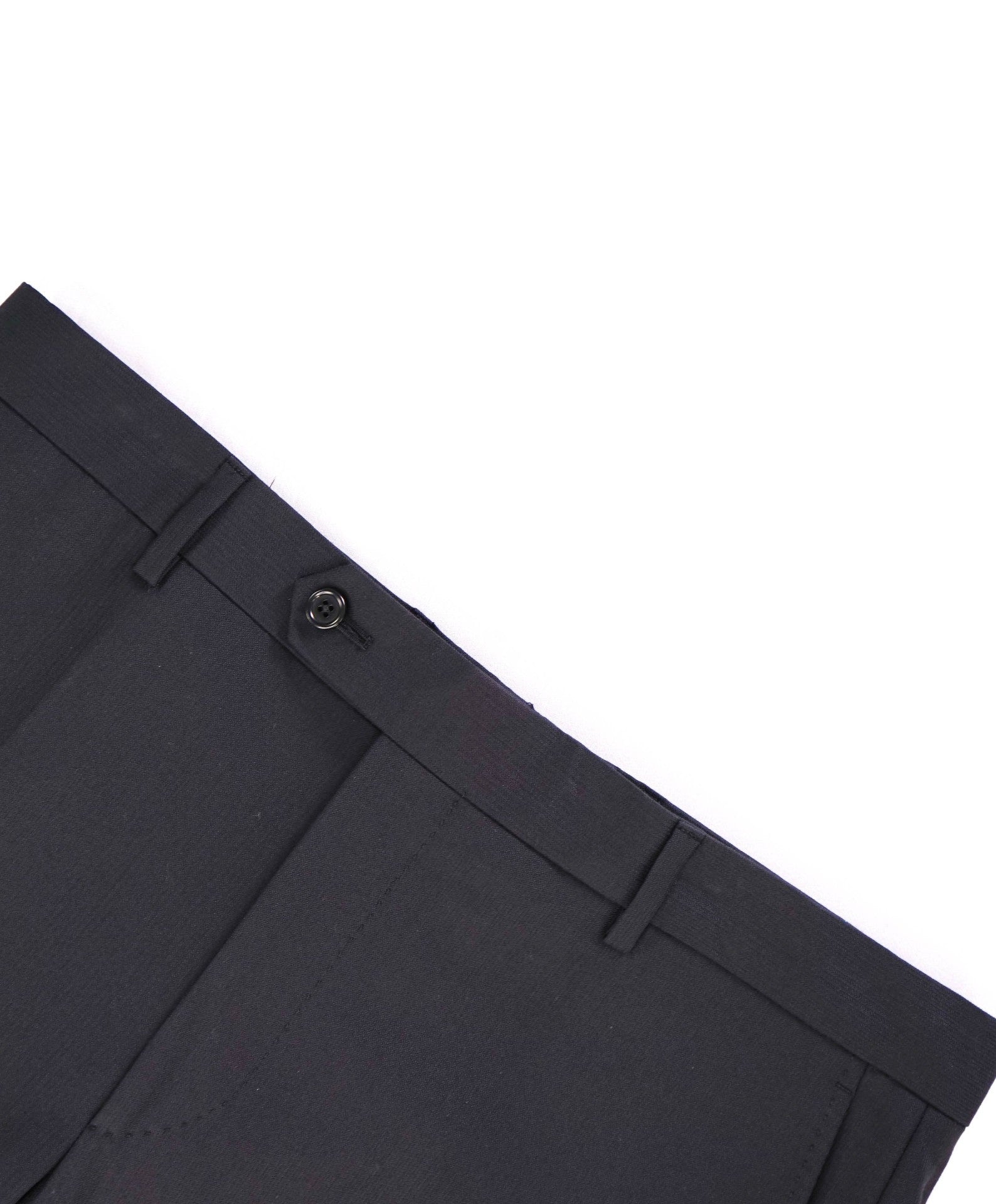 $400 Saks Fifth Avenue Black Stripe Wool Pants 34W