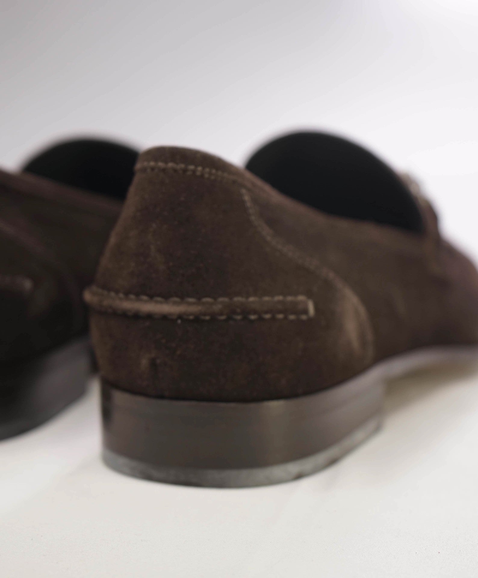$850 SALVATORE FERRAGAMO - *TAPAS* Brown Suede Gancini Bit Loafer - 10 D