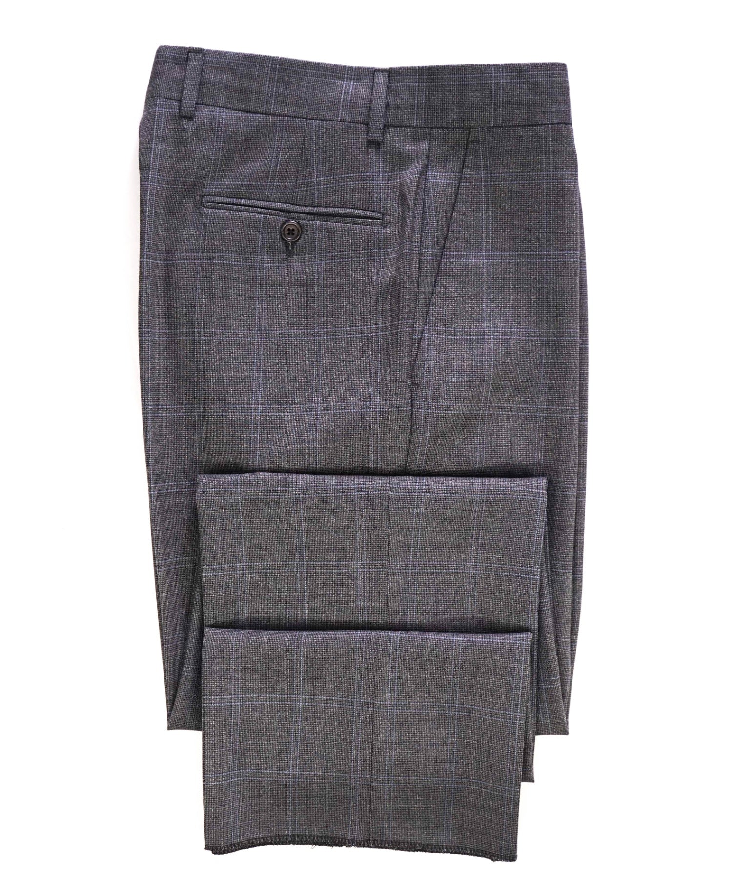 $400 Saks Fifth Avenue Grey Window pane Wool Pants 34W