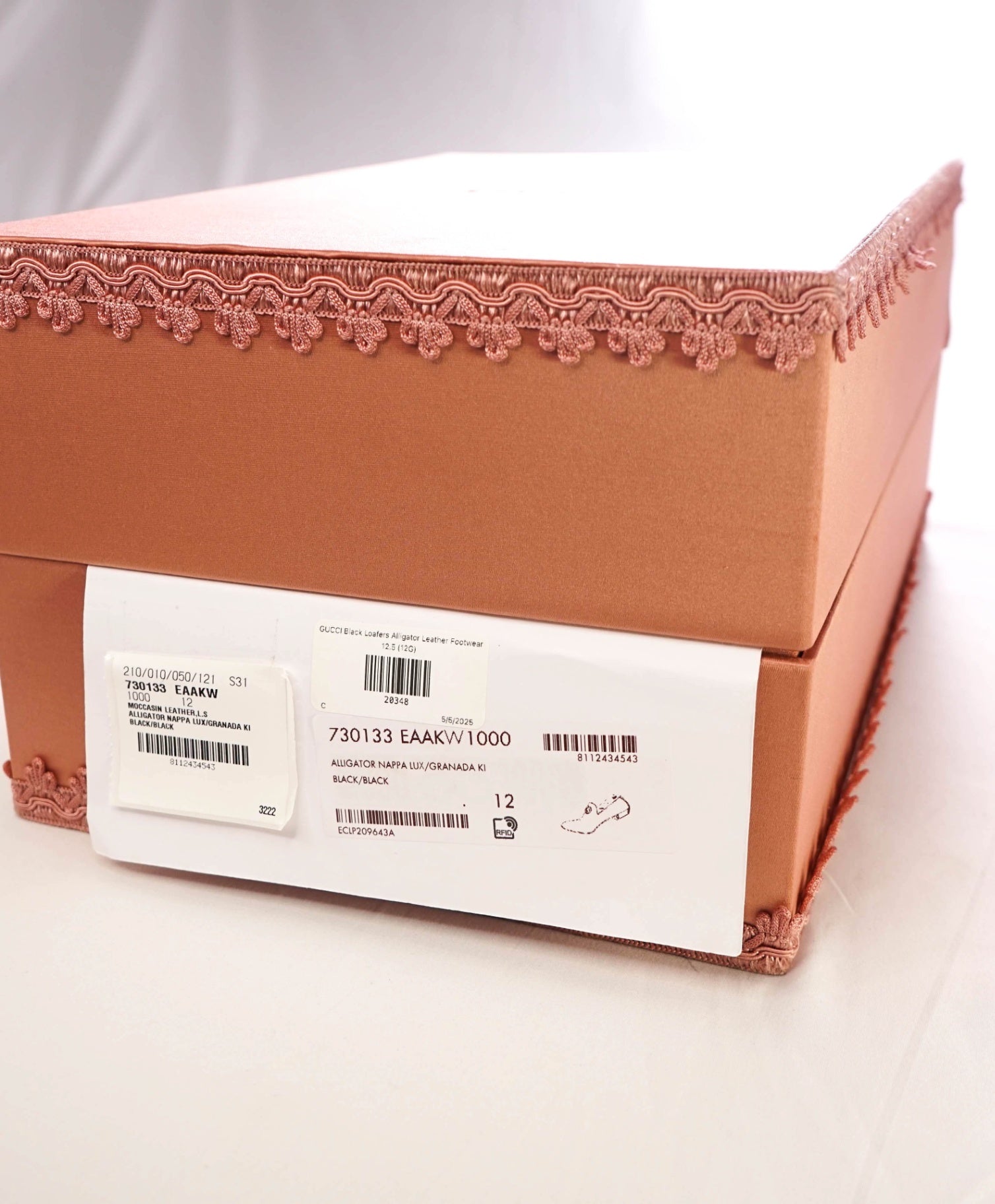 $4,300 GUCCI Black GG CROCODILE Loafers 12.5 US (12G)