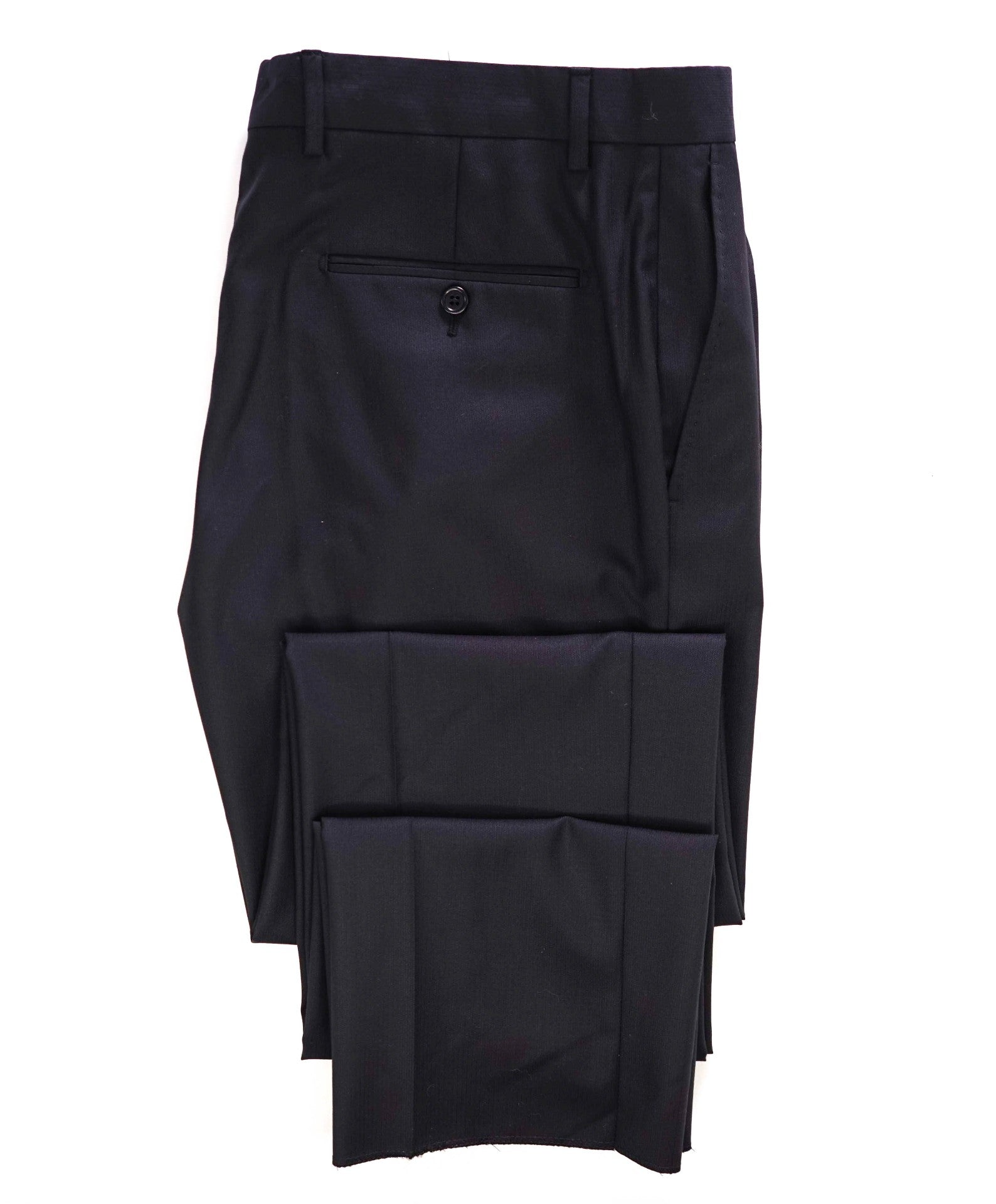 $400 Saks Fifth Avenue Black Stripe Wool Pants 34W