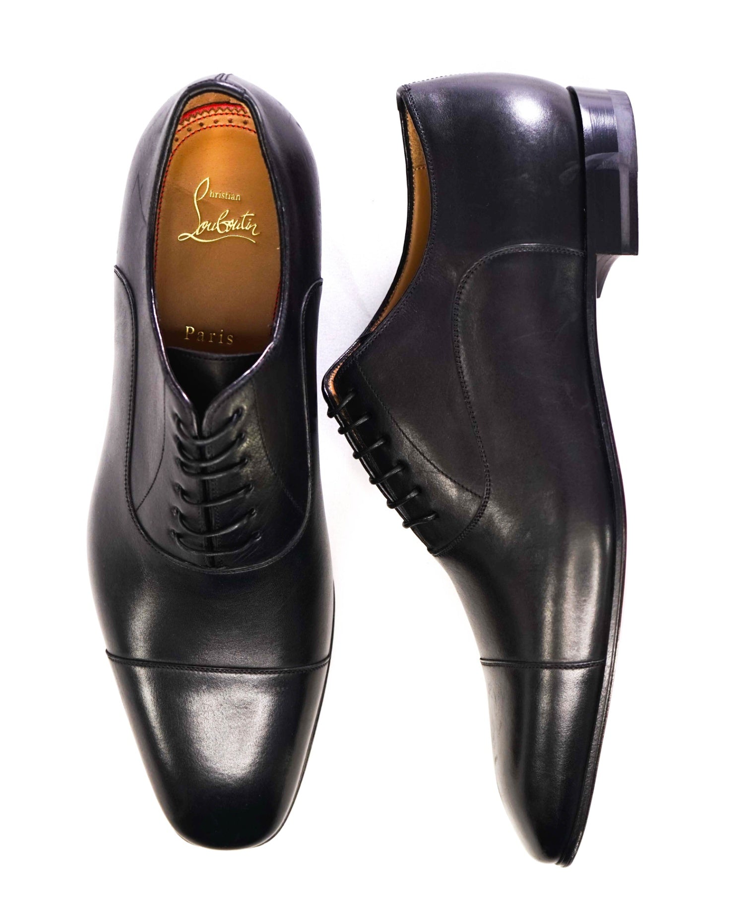 $1,050 CHRISTIAN LOUBOUTIN - *GREGGO* Black Oxfords US 10 (43EU)
