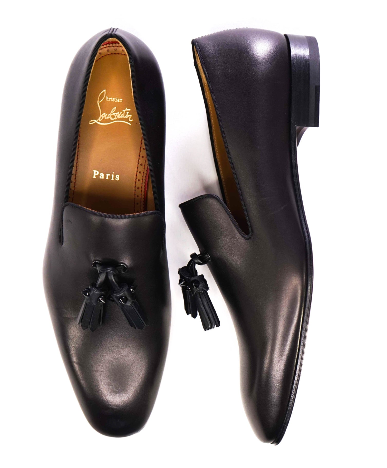 $1,050 CHRISTIAN LOUBOUTIN - *Dandelion* Spike Tassel Leather Loafers US 9.5 (42.5EU)