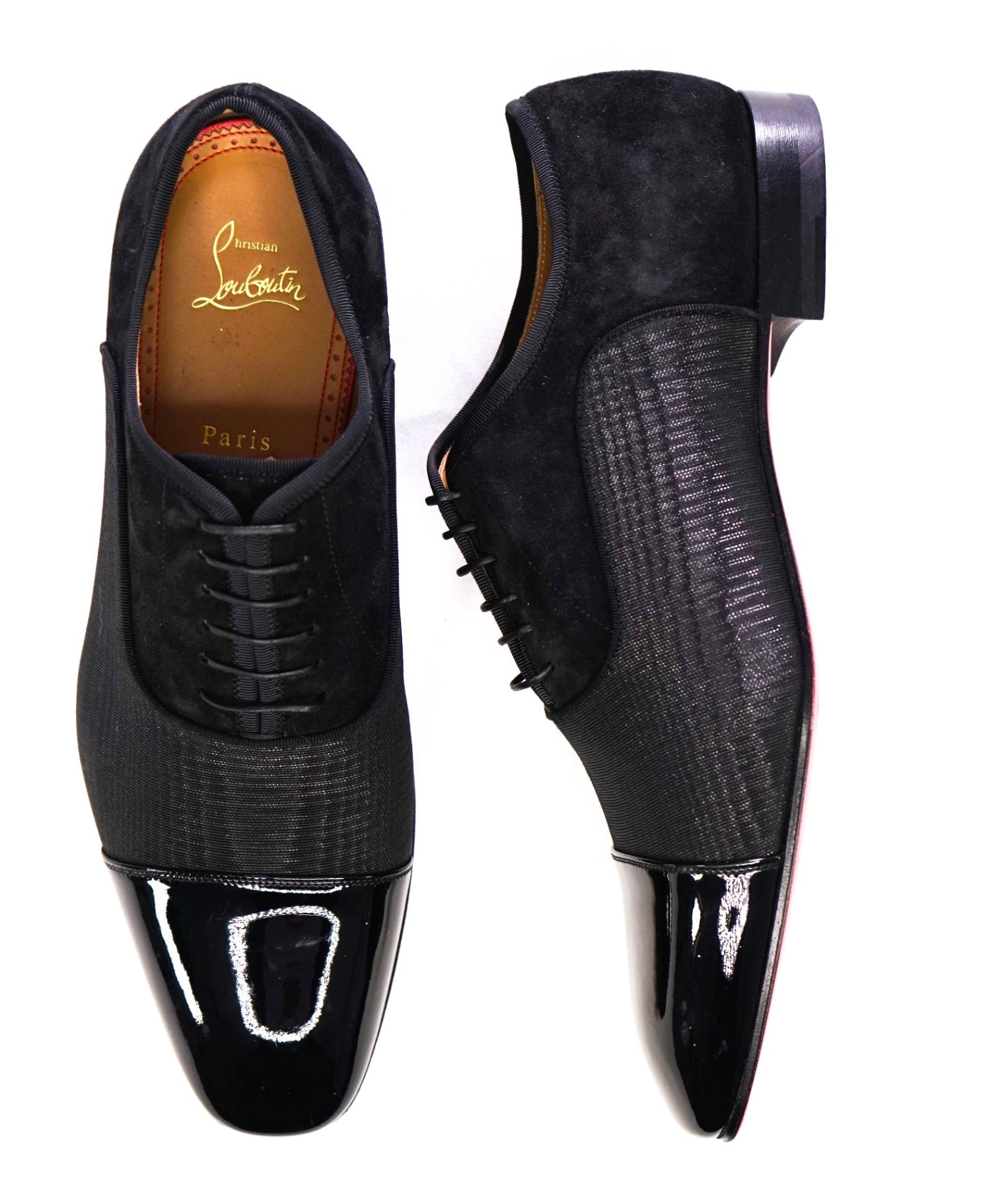 $1,050 CHRISTIAN LOUBOUTIN - *GREGGO* Black Oxfords US 9.5 (42.5EU)