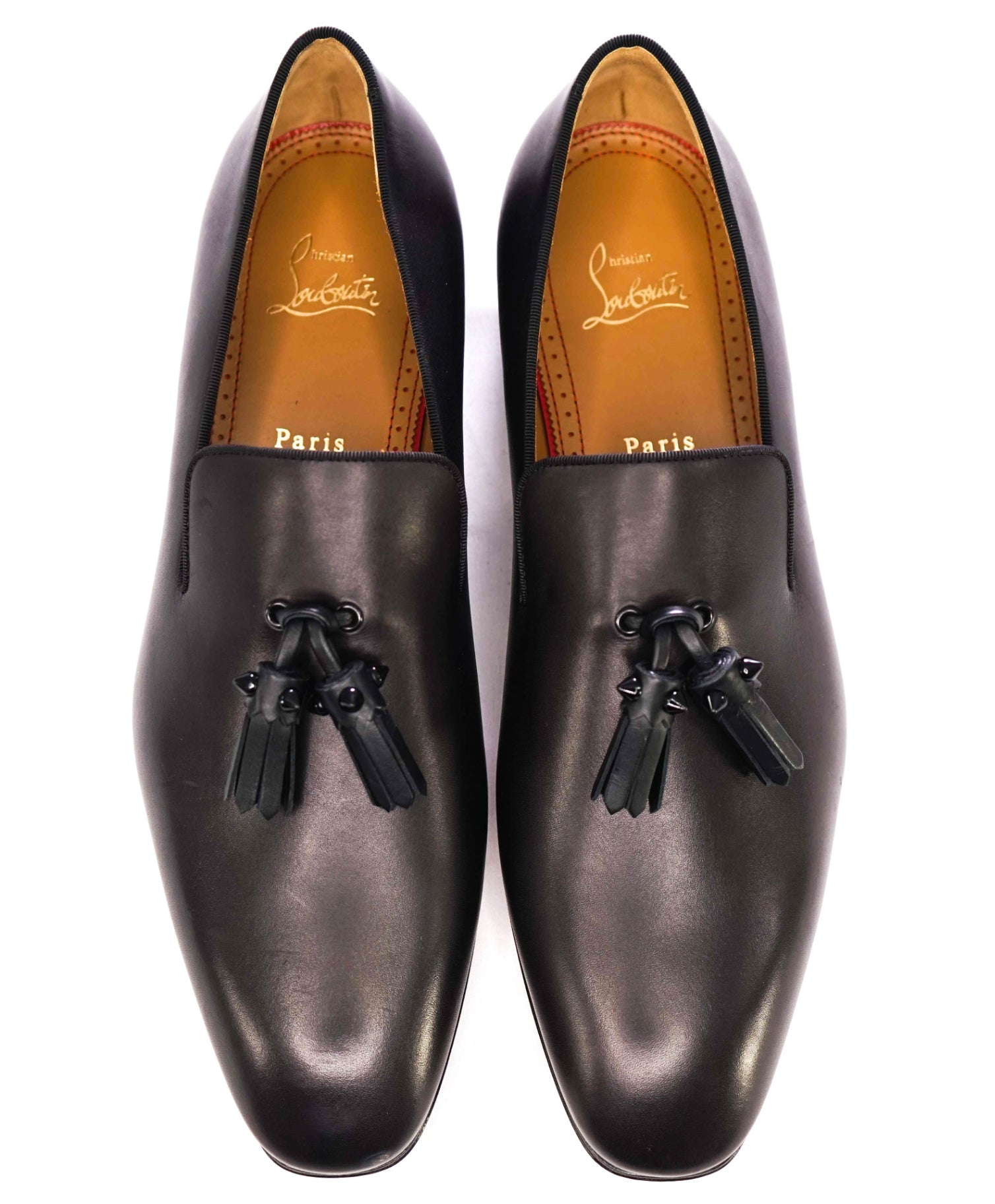 $1,050 CHRISTIAN LOUBOUTIN - *Dandelion* Spike Tassel Leather Loafers US 9.5 (42.5EU)