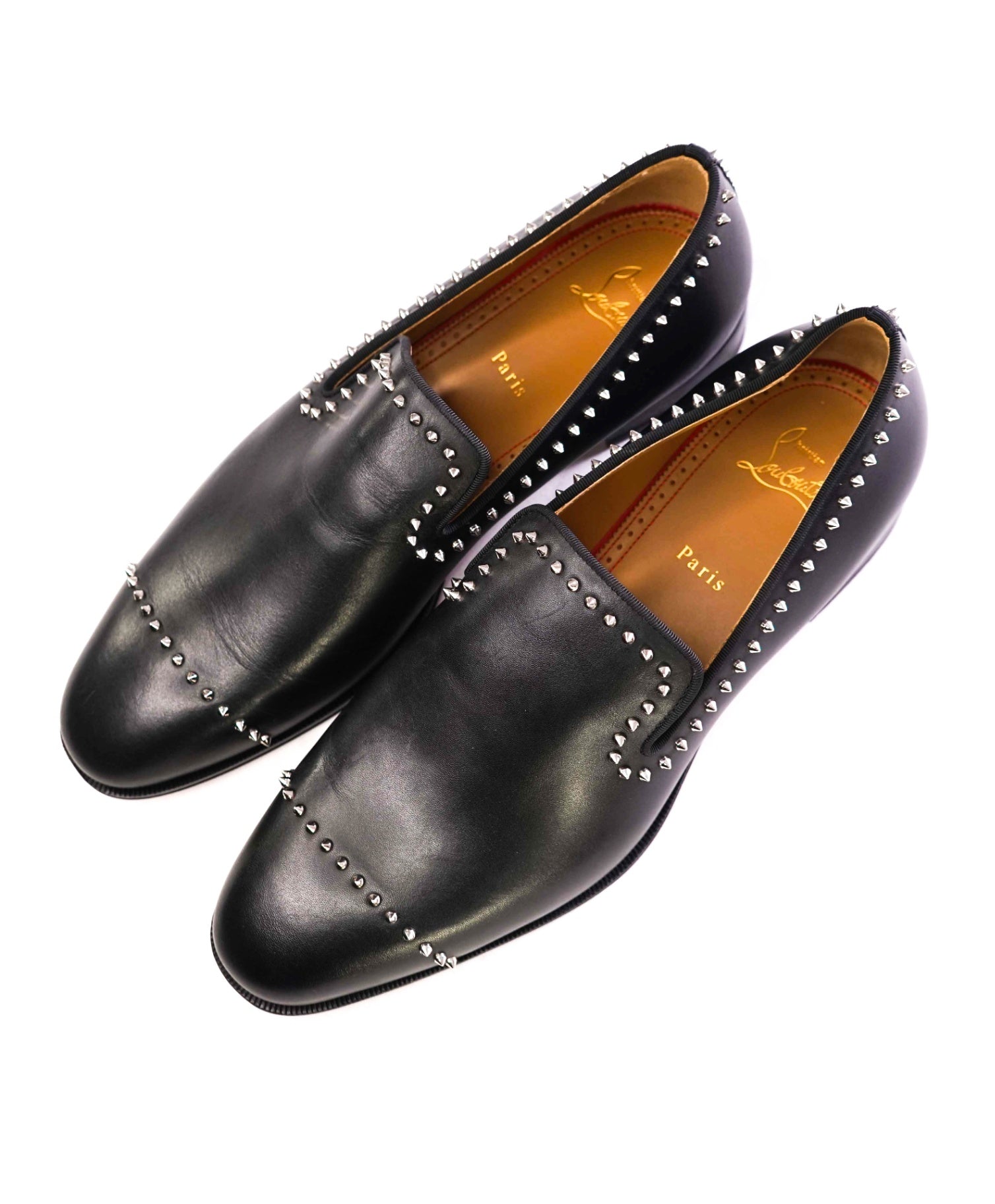 $1,545 CHRISTIAN LOUBOUTIN - *DANDY CLOO* Black Spike Loafers - US 11 (44EU)