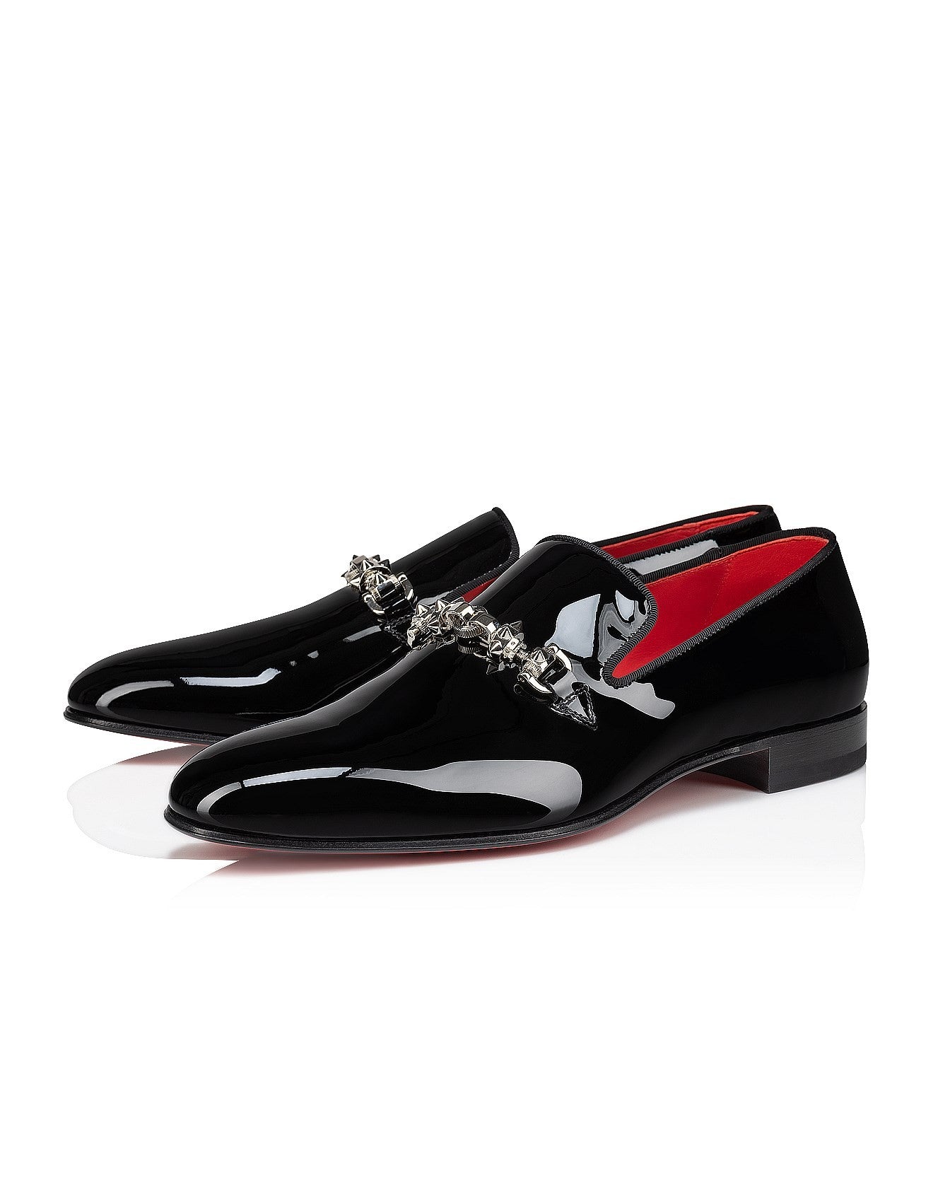 $1,725 Christian Louboutin "EQUISWING" Patent Spike Loafer US 14 (47EU)