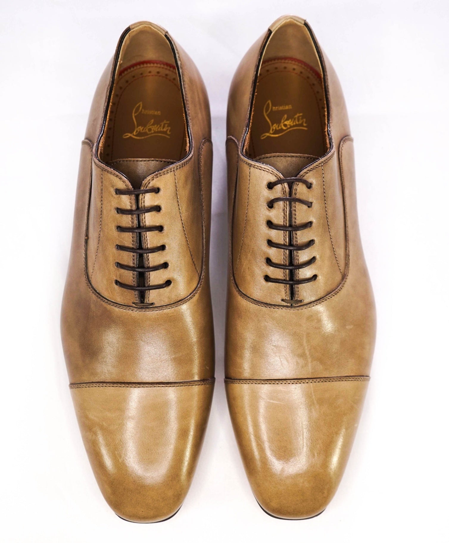 $1,050 Christian Louboutin Light Brown GREGGO Oxfords US 9 (42EU)