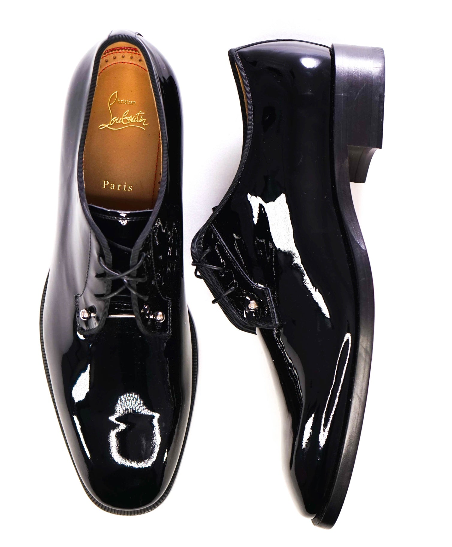 $1,250 Christian Louboutin "Chambeliss" Black Patent Oxfords US 11.5 (44.5EU)