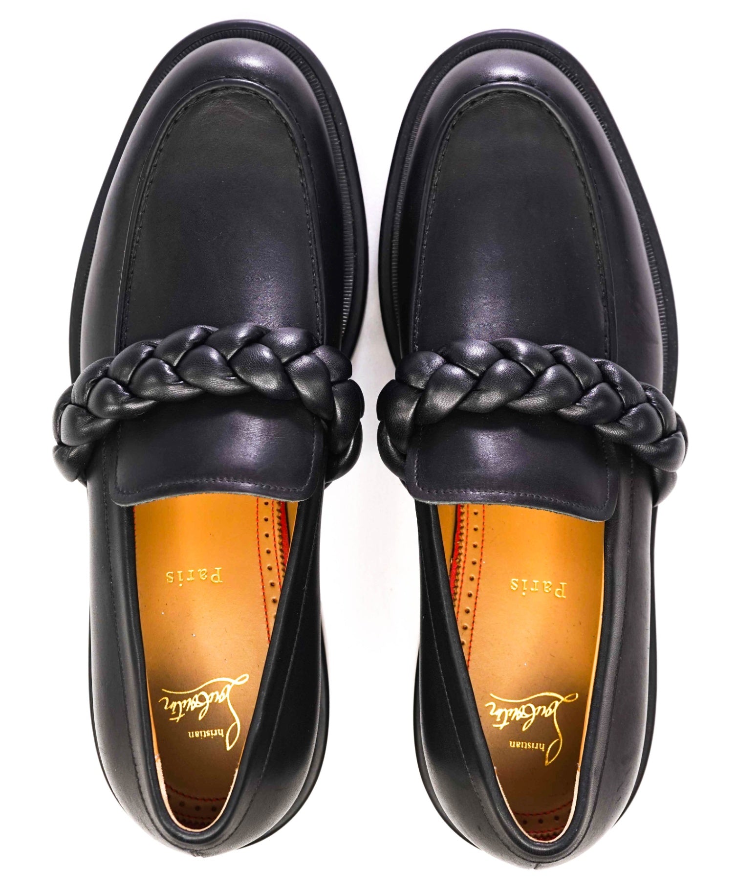 $1,095 Christian Louboutin "URBINO" Mock Braid Loafers US 9.5 (42.5 EU)