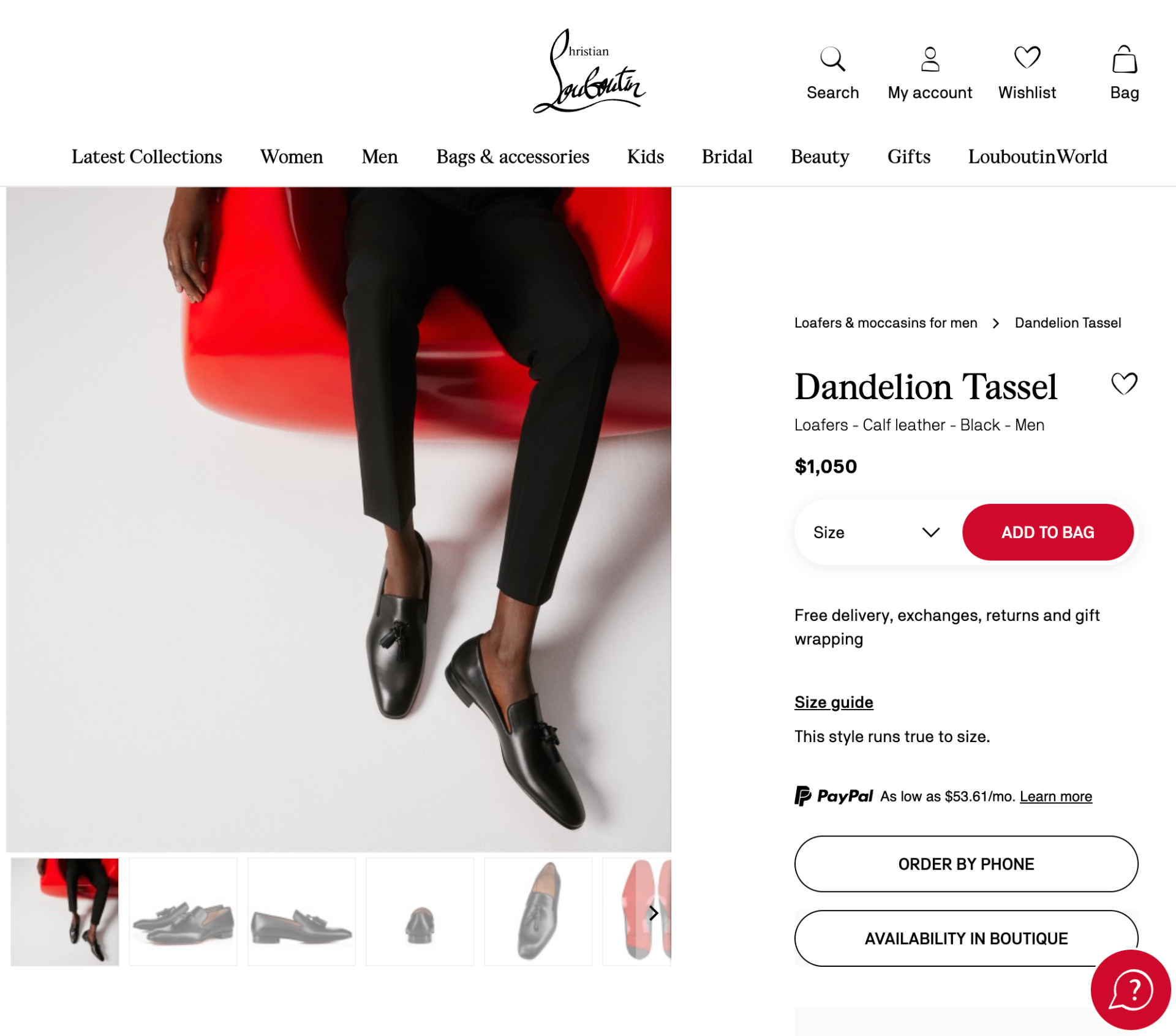 $1,050 CHRISTIAN LOUBOUTIN - *Dandelion* Spike Tassel Leather Loafers US 9.5 (42.5EU)