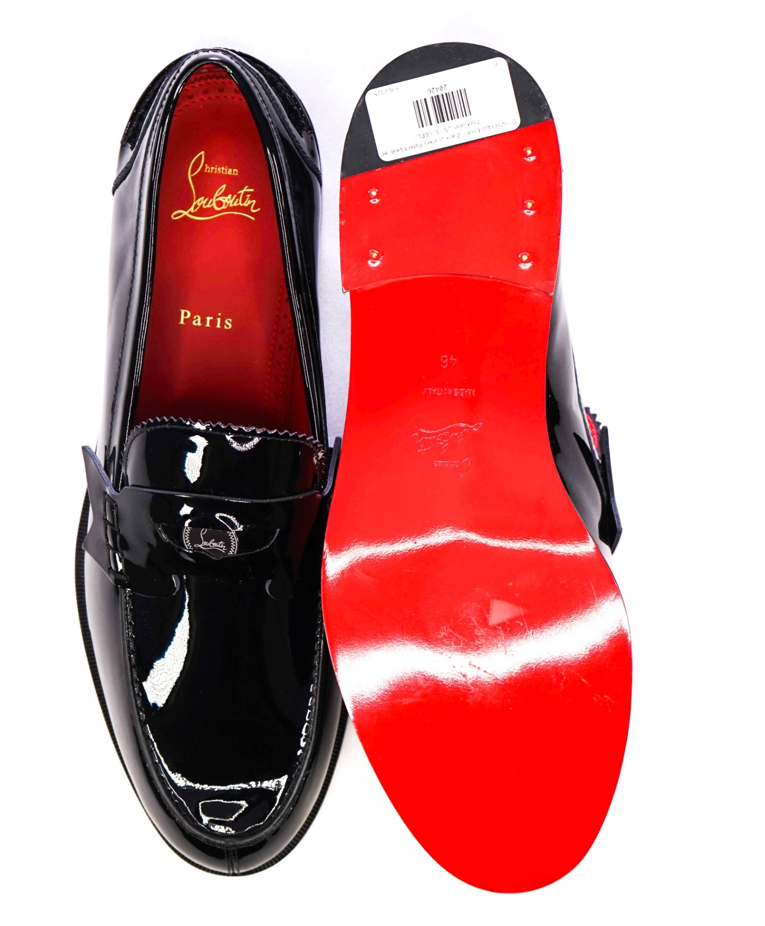 $1,050 CHRISTIAN LOUBOUTIN - *PENNY* Black Loafers - US 13 (46EU)
