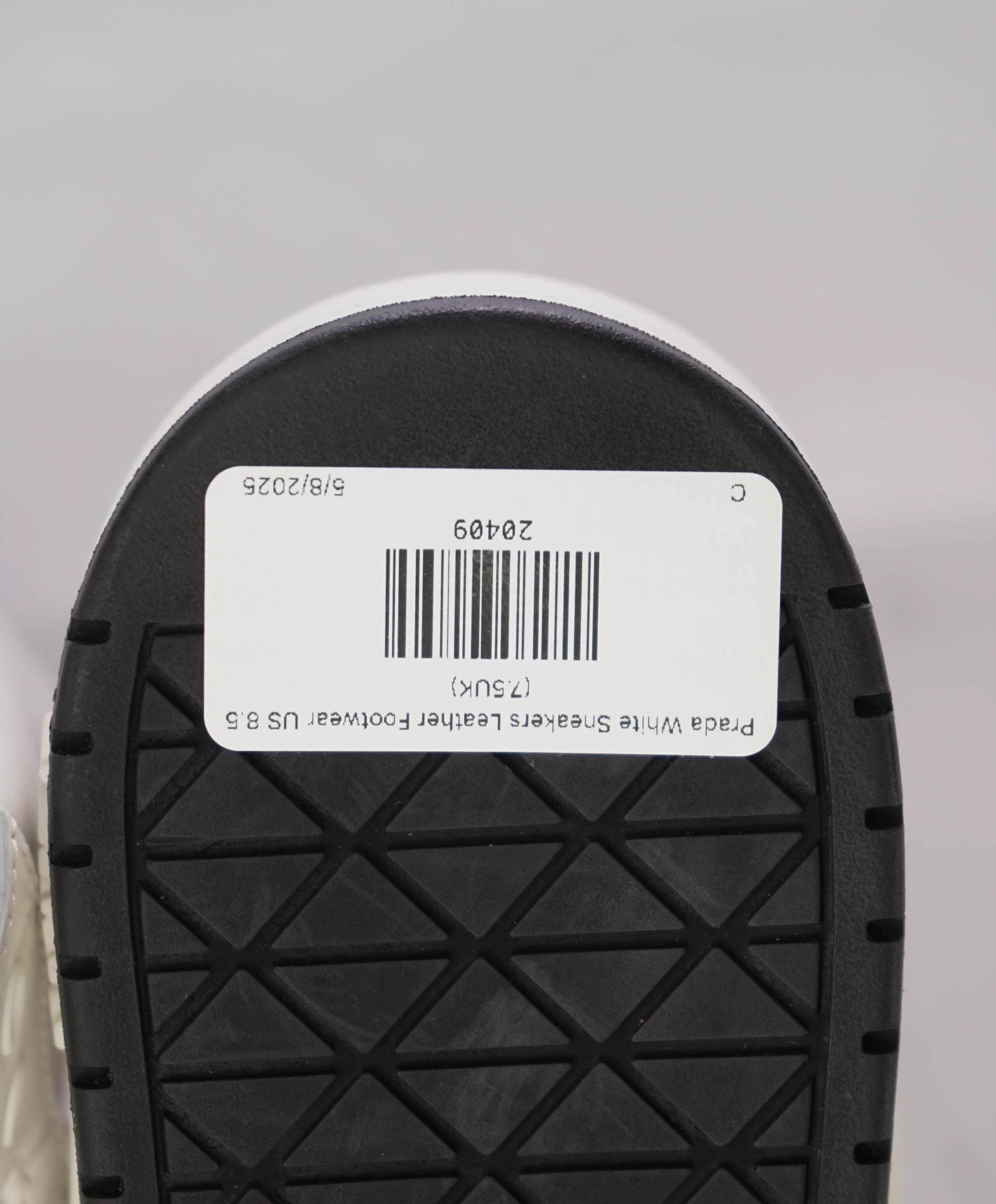 $1,150 Prada "NEW AVENUE" White High-Top Sneakers US 8.5 (7.5UK)