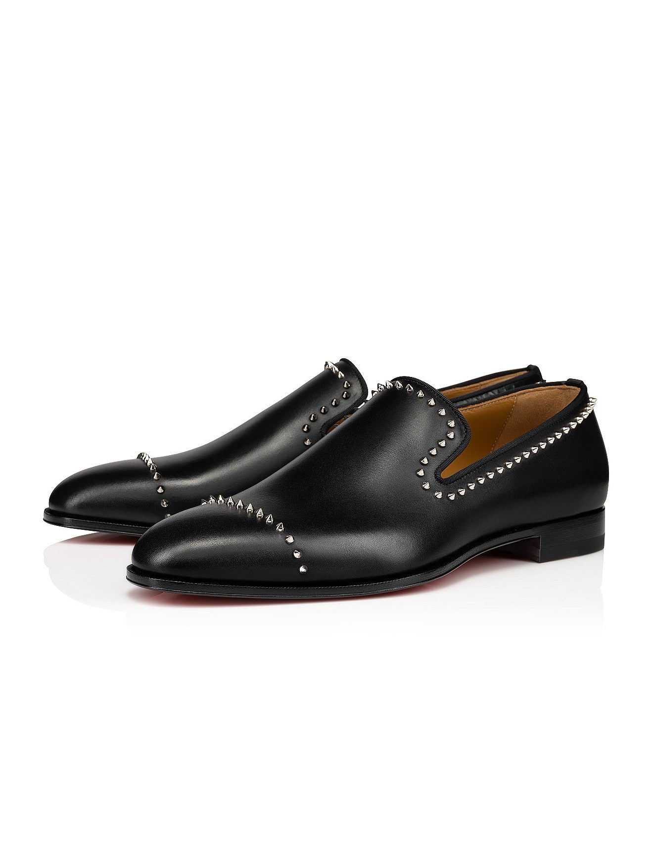 $1,545 CHRISTIAN LOUBOUTIN - *DANDY CLOO* Black Spike Loafers - US 11 (44EU)