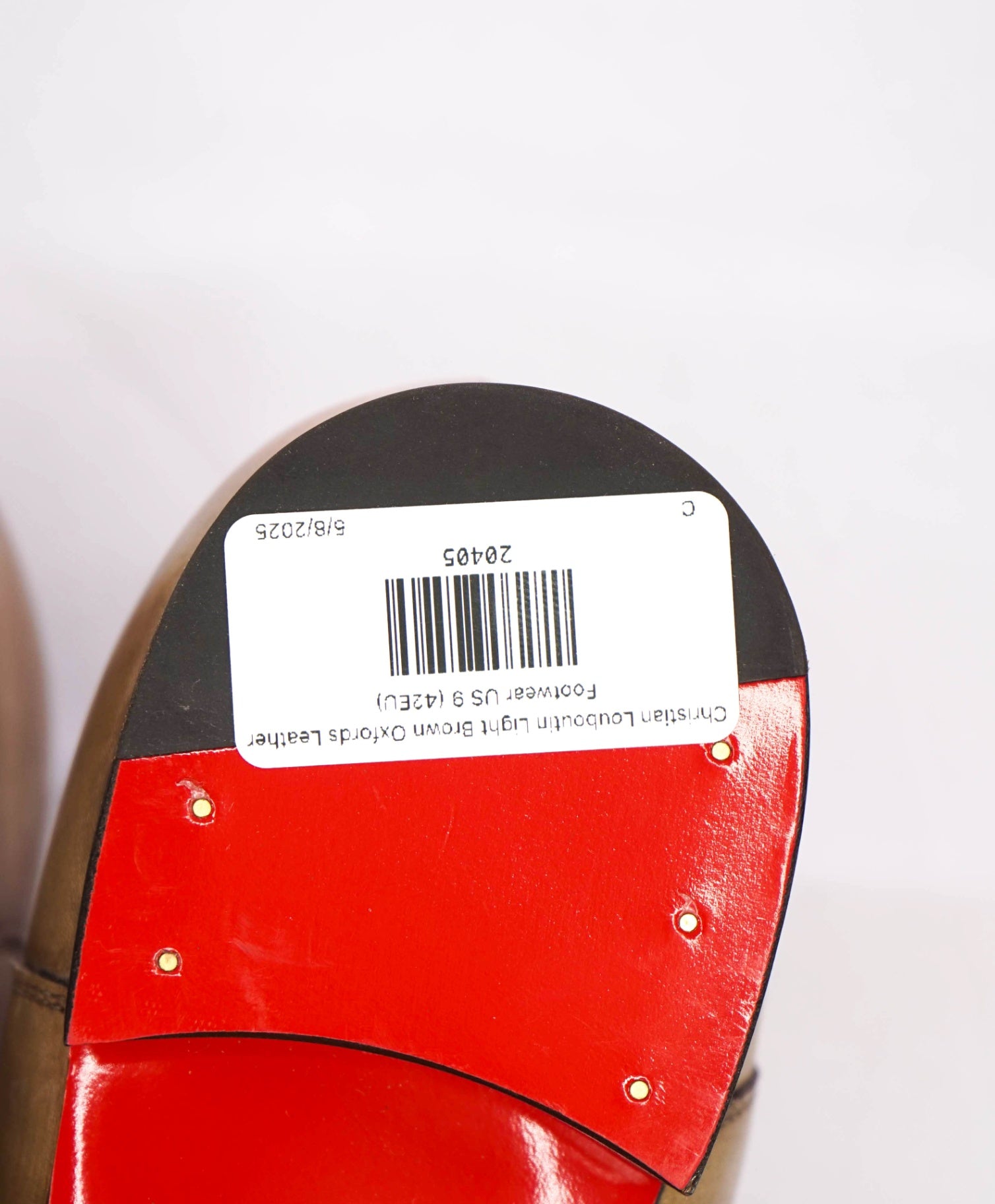 $1,050 Christian Louboutin Light Brown GREGGO Oxfords US 9 (42EU)