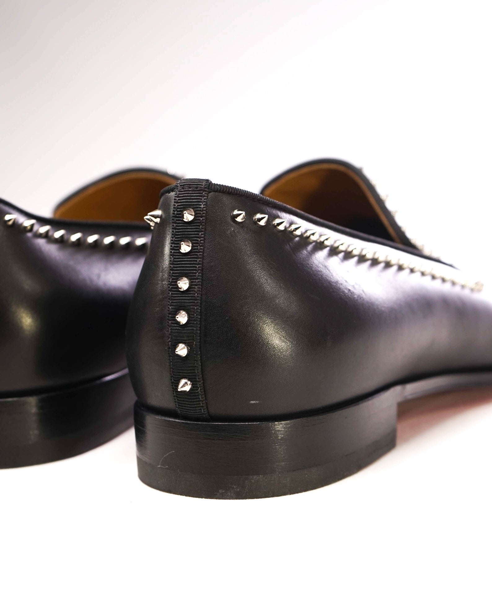 $1,545 CHRISTIAN LOUBOUTIN - *DANDY CLOO* Black Spike Loafers - US 11 (44EU)