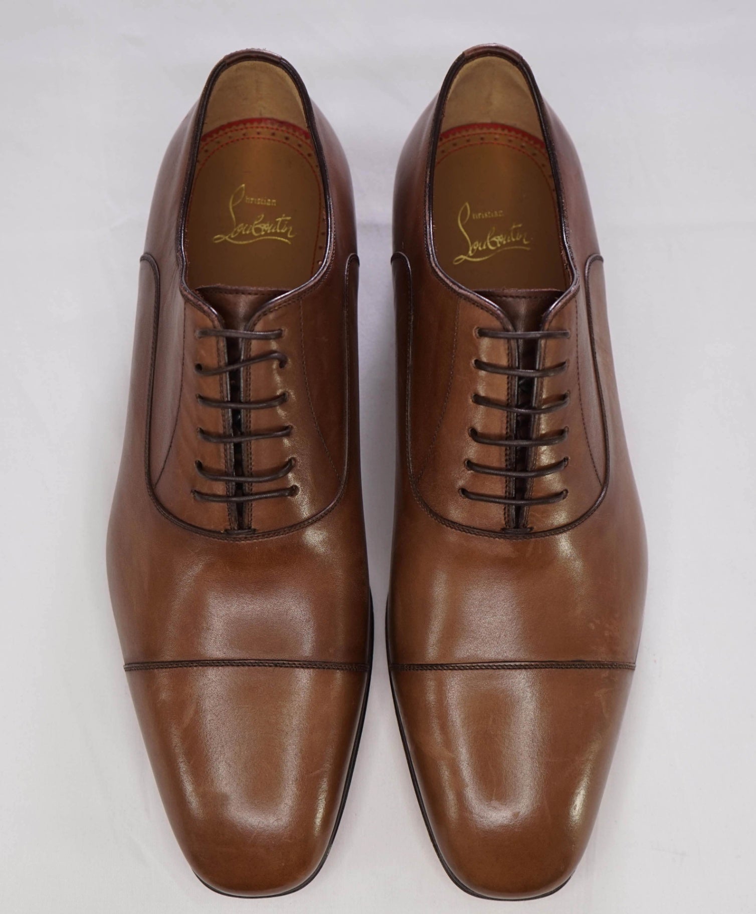 $1,050 CHRISTIAN LOUBOUTIN - *GREGGO* Brown Oxfords - US 10 (43EU)