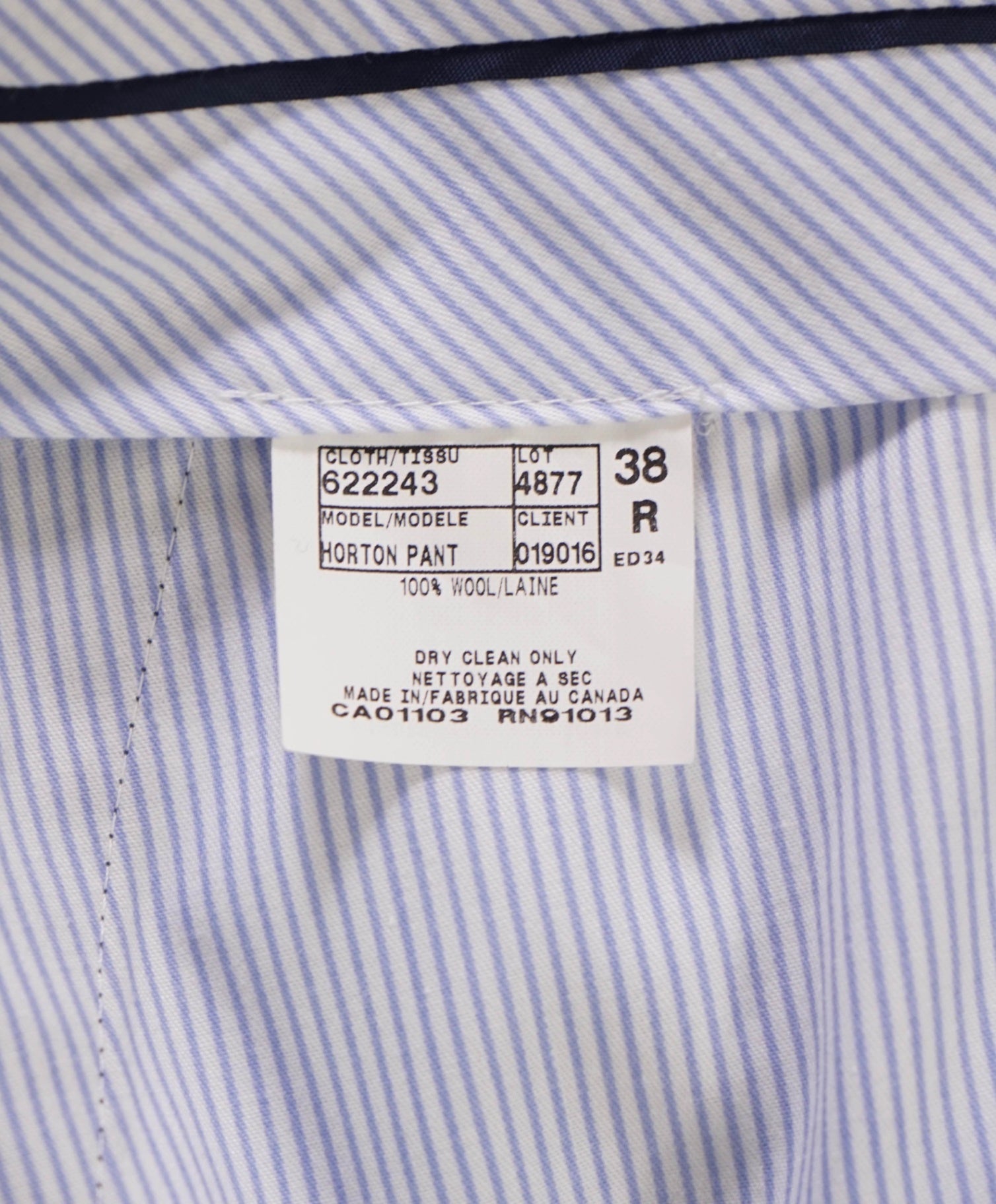 $400 Saks Fifth Avenue Dark Grey micro check Wool Pants 38W