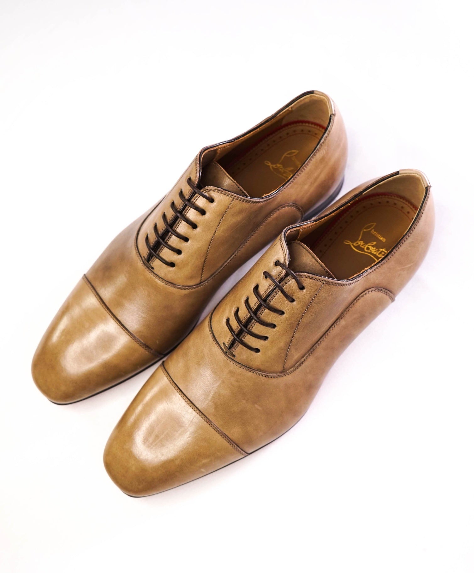 $1,050 Christian Louboutin Light Brown GREGGO Oxfords US 9 (42EU)