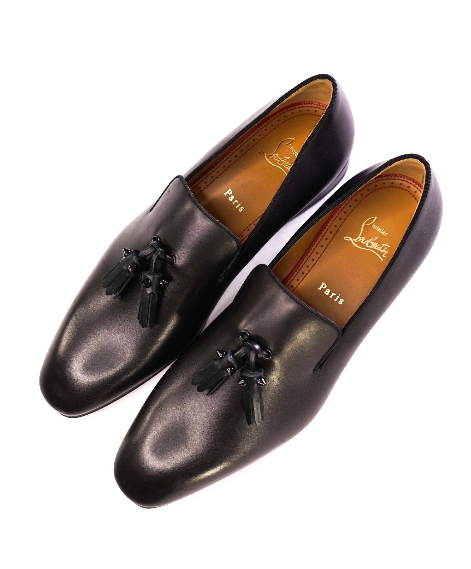 $1,050 CHRISTIAN LOUBOUTIN - *Dandelion* Spike Tassel Leather Loafers US 9.5 (42.5EU)