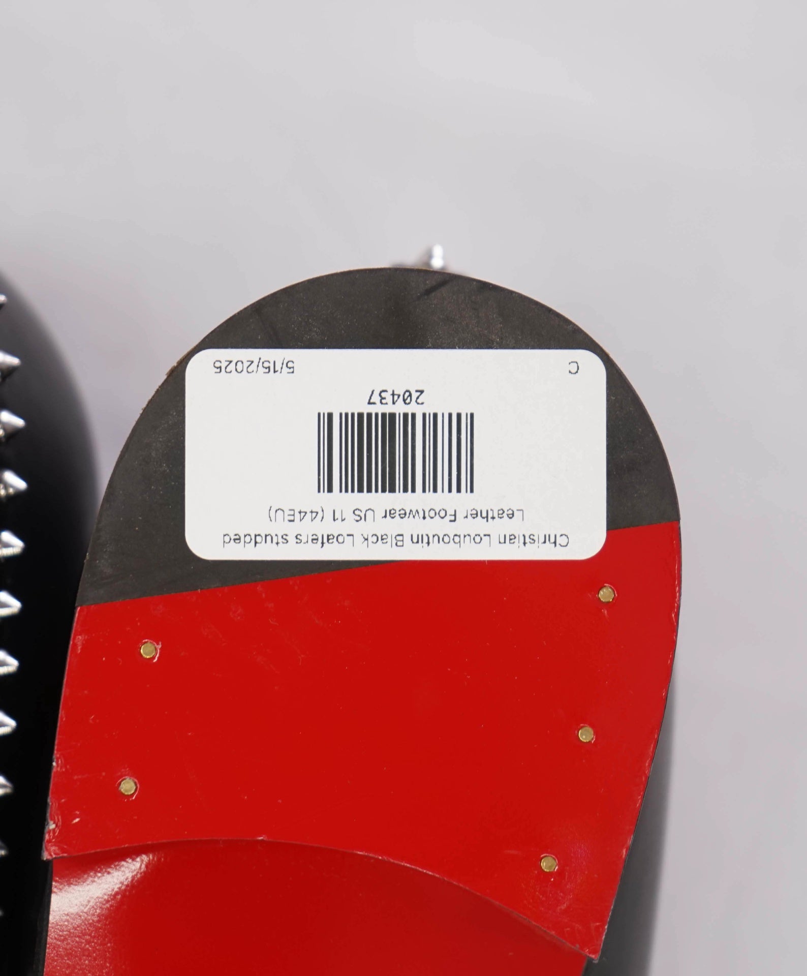 $1,545 CHRISTIAN LOUBOUTIN - *DANDY CLOO* Black Spike Loafers - US 11 (44EU)